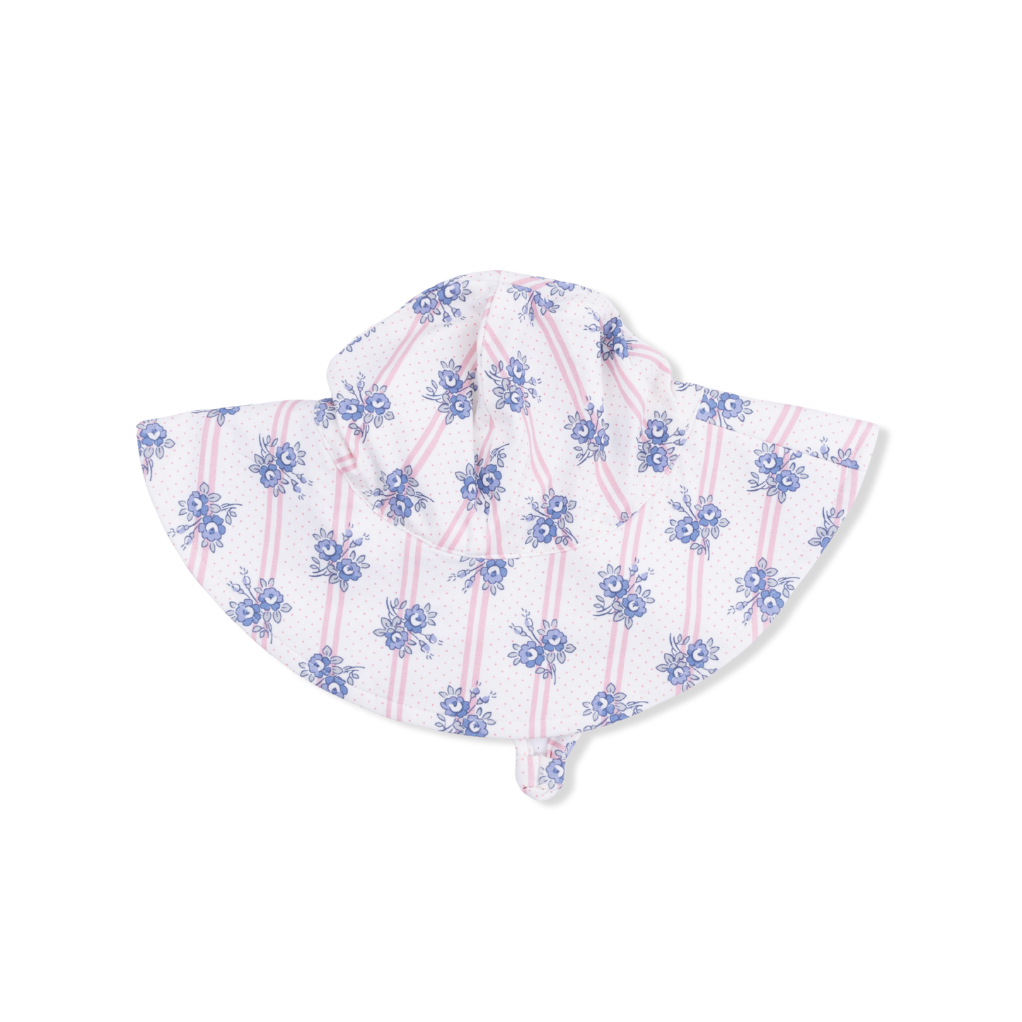 Stripe Dot Roses - Wide Brim Sun Hat-Angel Dear