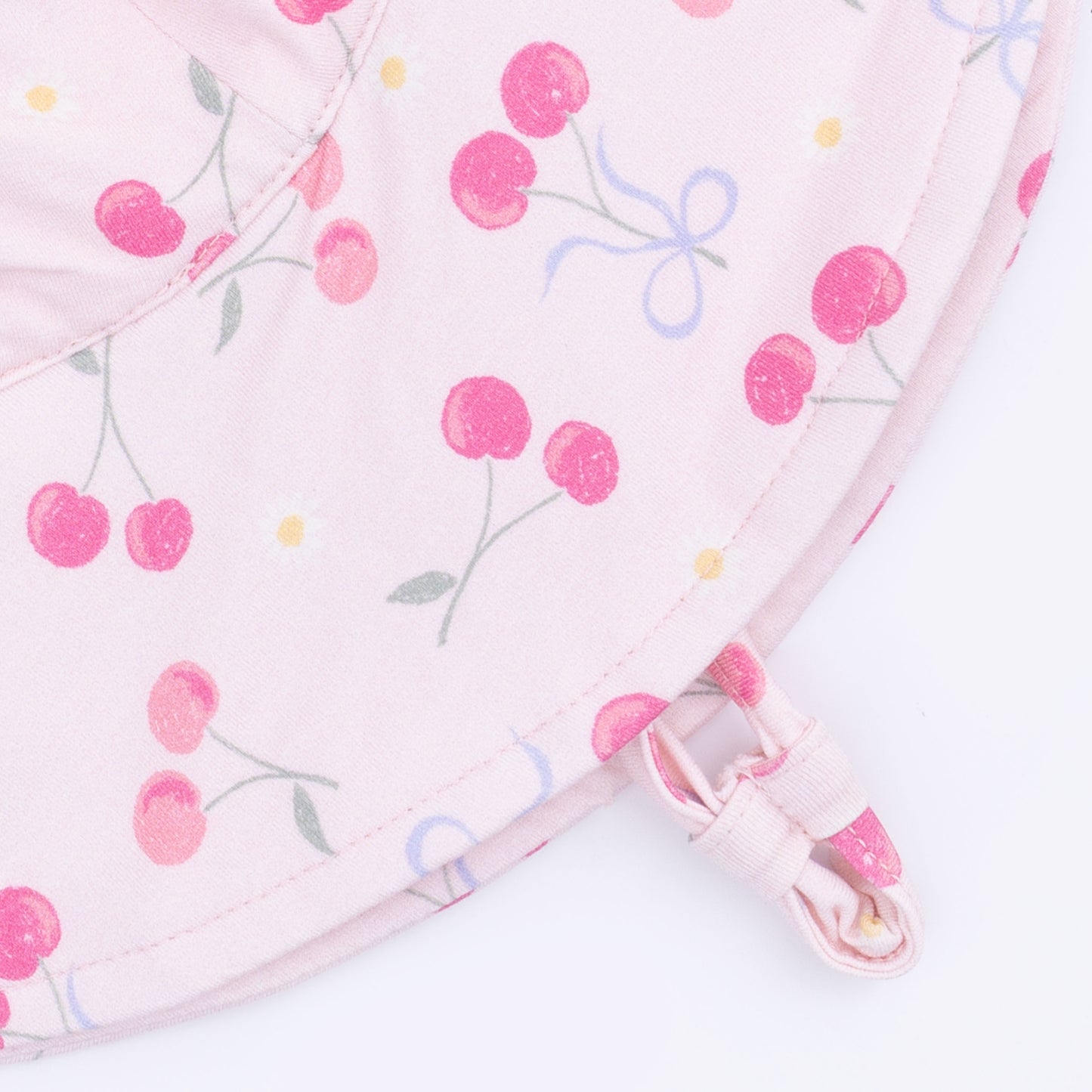Sweet Bow Cherries - Ruffly Strap Bubble & Sun Hat