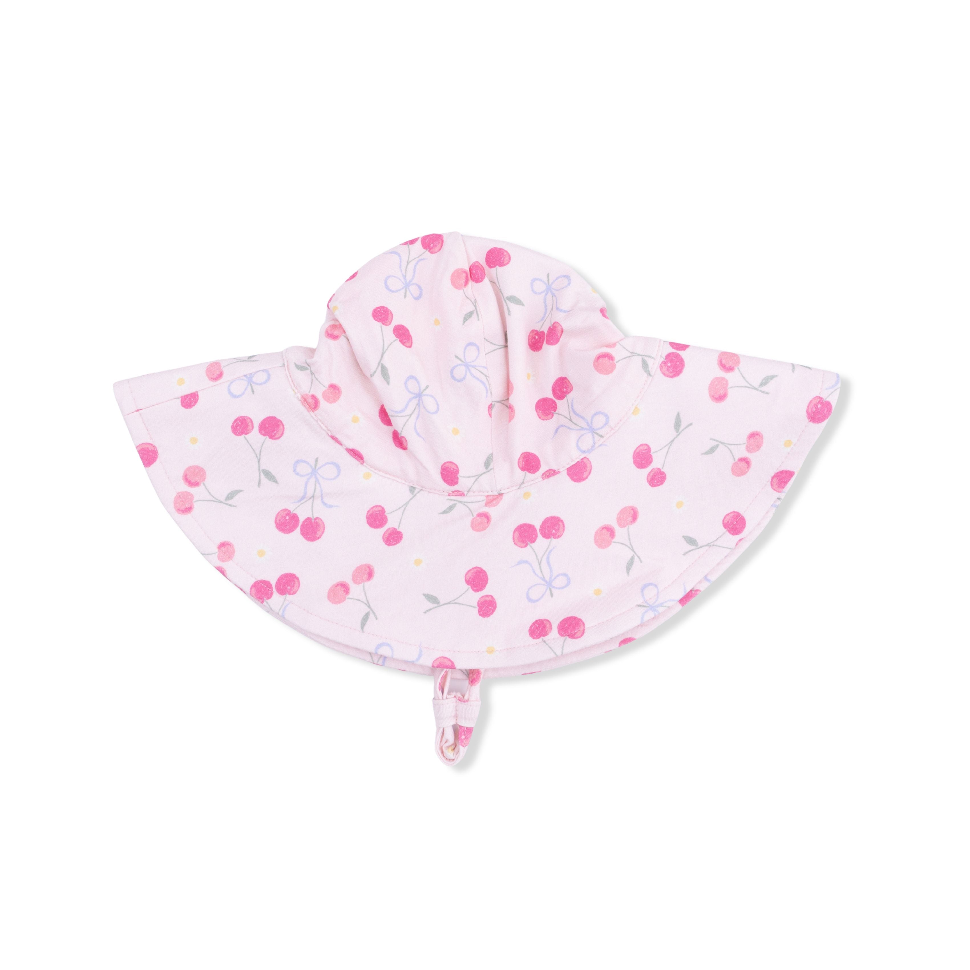 Sweet Bow Cherries - Wide Brim Sun Hat-Angel Dear