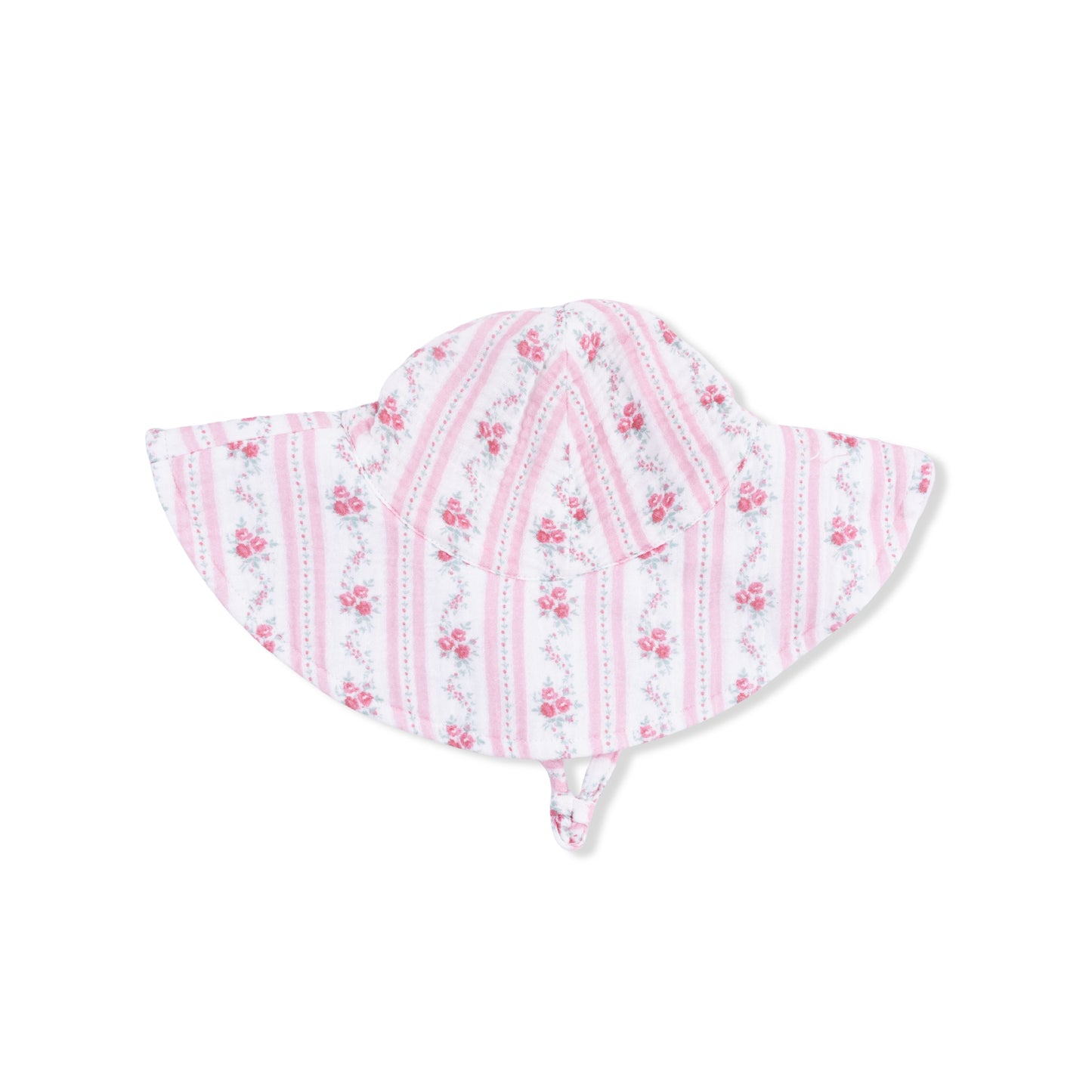 Winding Roses Stripe - Wide Brim Sun Hat-Angel Dear