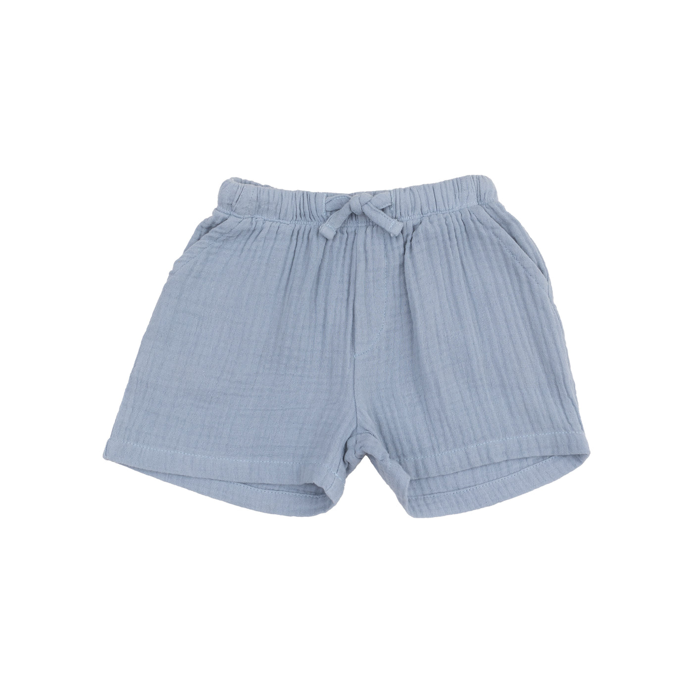 Polo Shirt and Muslin Short - French Stripe Dusty Blue