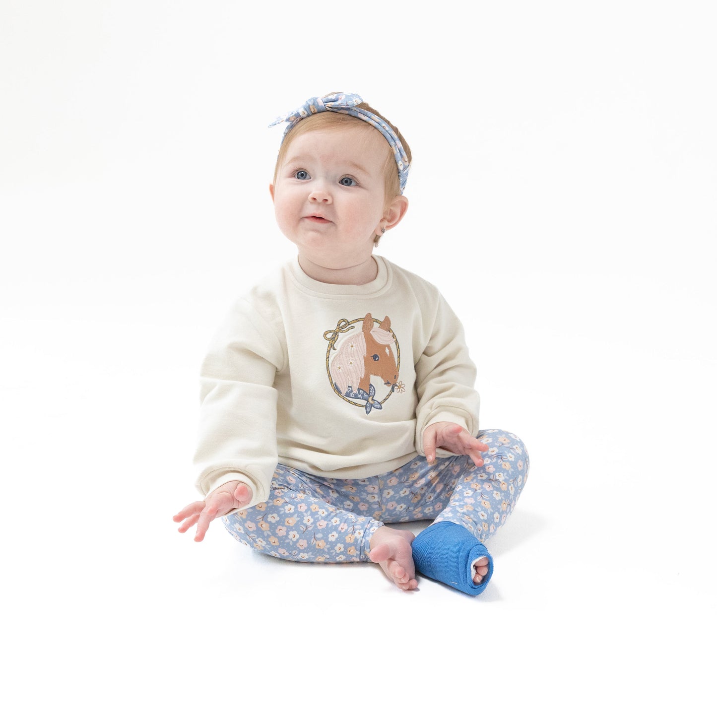 Oversized Puff Sweatshirt and Legging Set in our  Country Calico print from Angel Dear