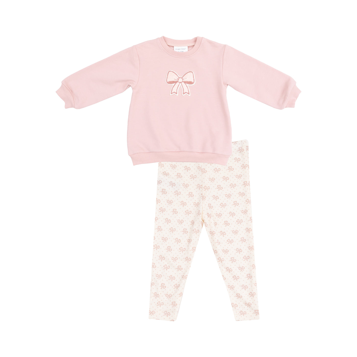 Oversize Sweatshirt and Leggings - Bows French Terry-Angel Dear