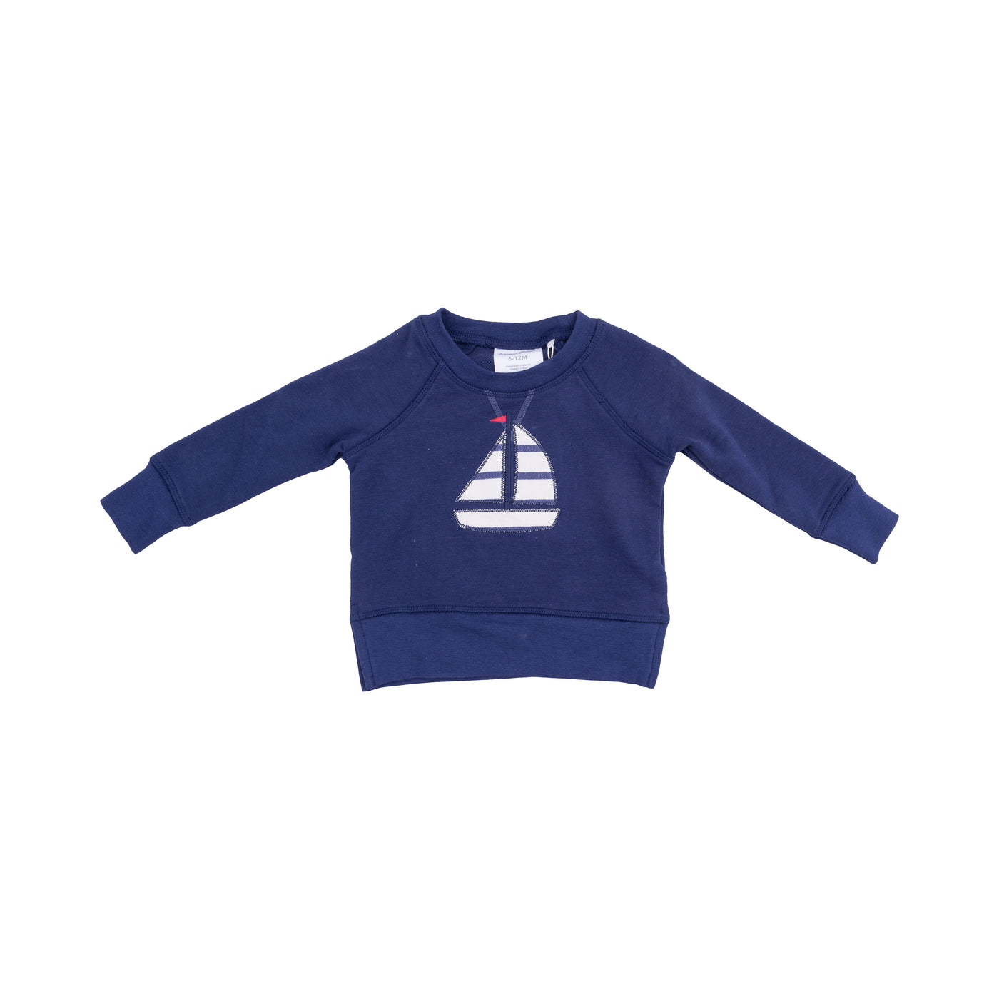 Raglan Sweatshirt with Applique and Short - Sailboat French Terry