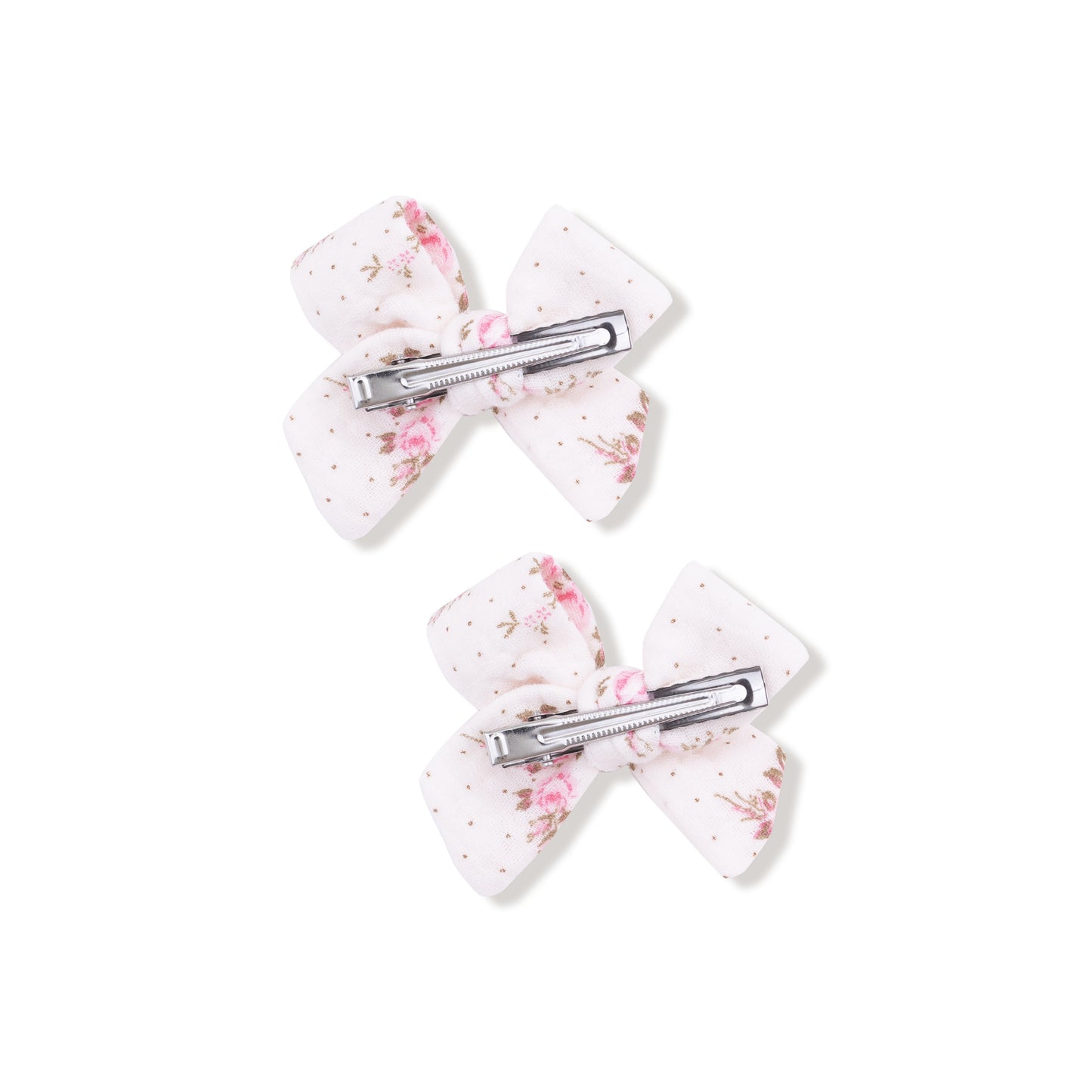 Bow Clips in our  Belle Rosette Dot print from Angel Dear