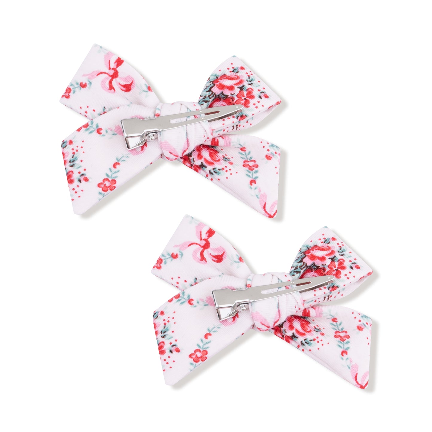 Bow Clips 2 Pack in our  Rose Bow Lattice print from Angel Dear