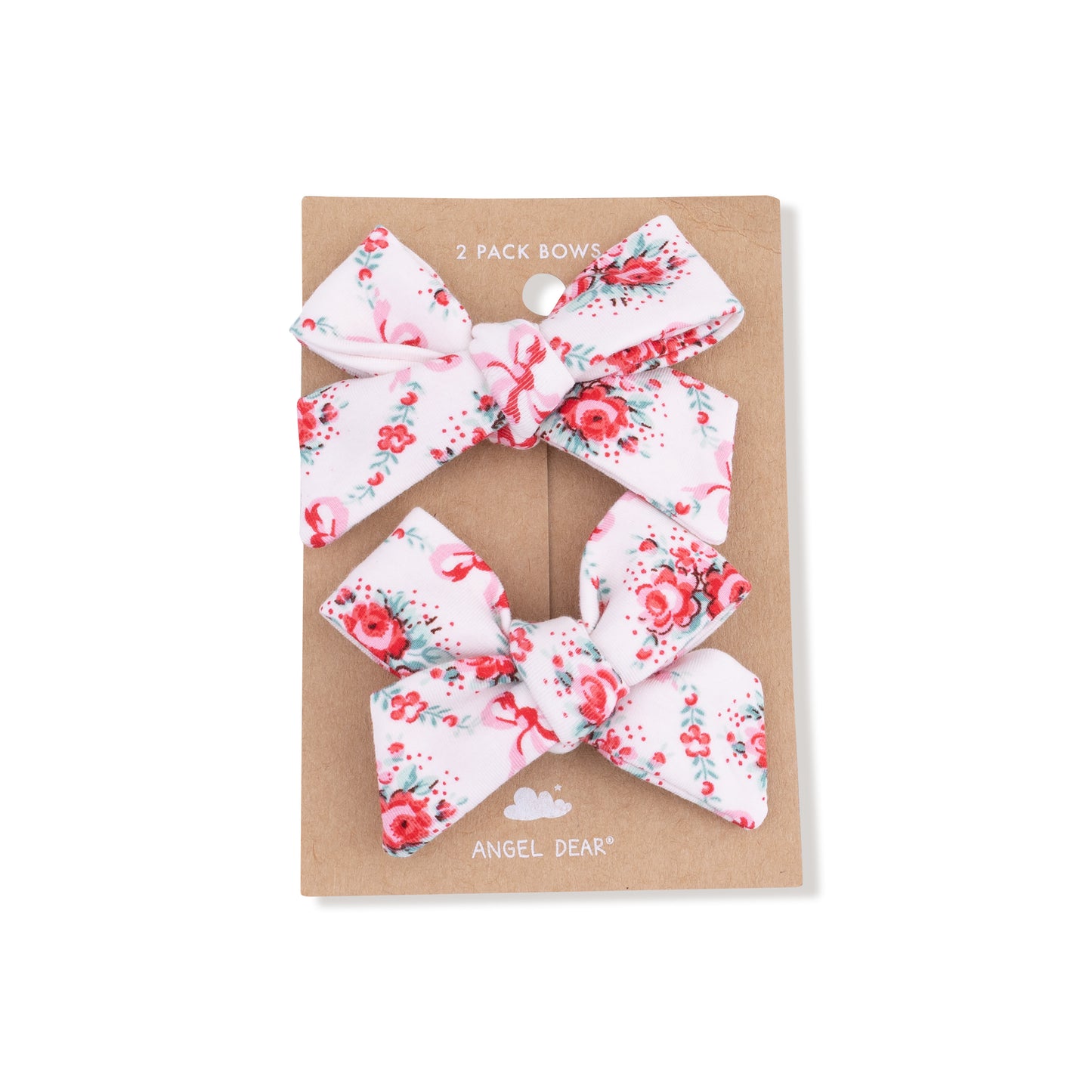Bow Clips 2 Pack in our  Rose Bow Lattice print from Angel Dear