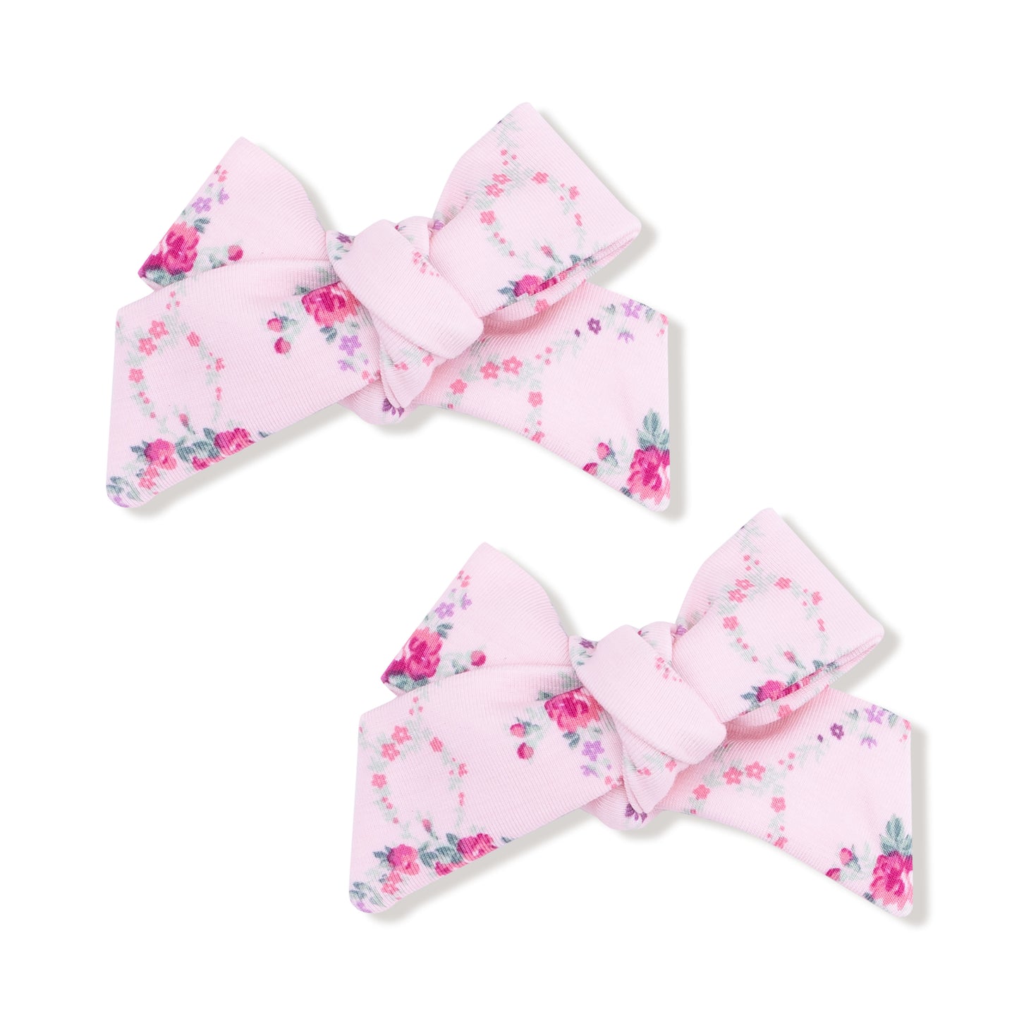 Bow Clips in our  Rose Garden Trellis print from Angel Dear