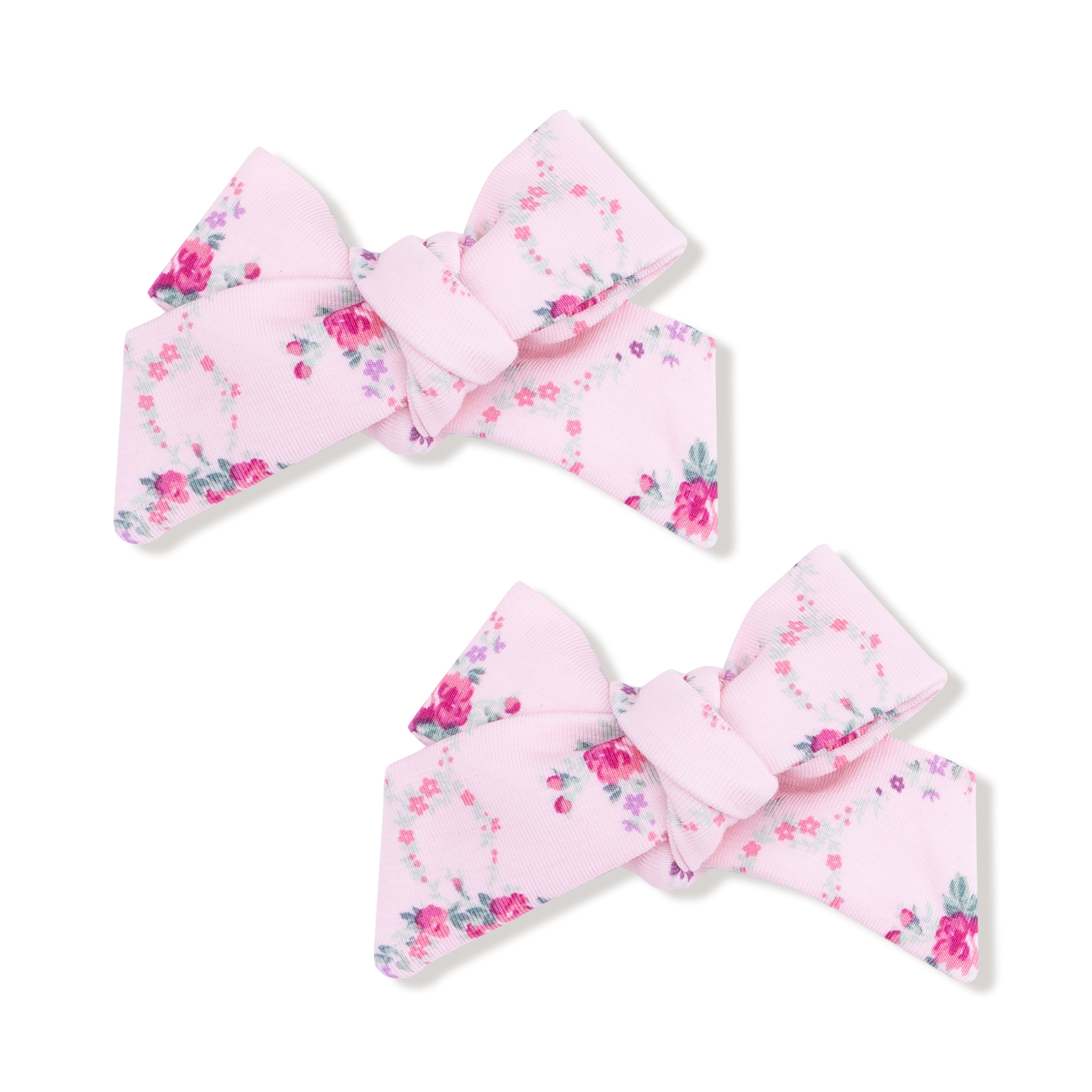 Bow Clips in our  Rose Garden Trellis print from Angel Dear