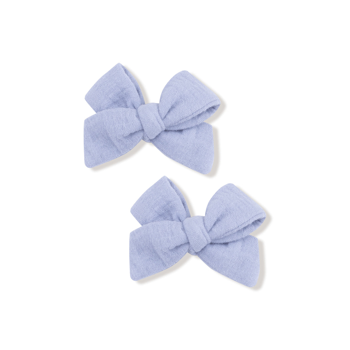 Bow Clips 2 Pack in our  Soft Chambray print from Angel Dear