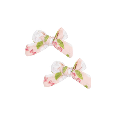 2 Pack Hair Bow with Clip - Magnolias