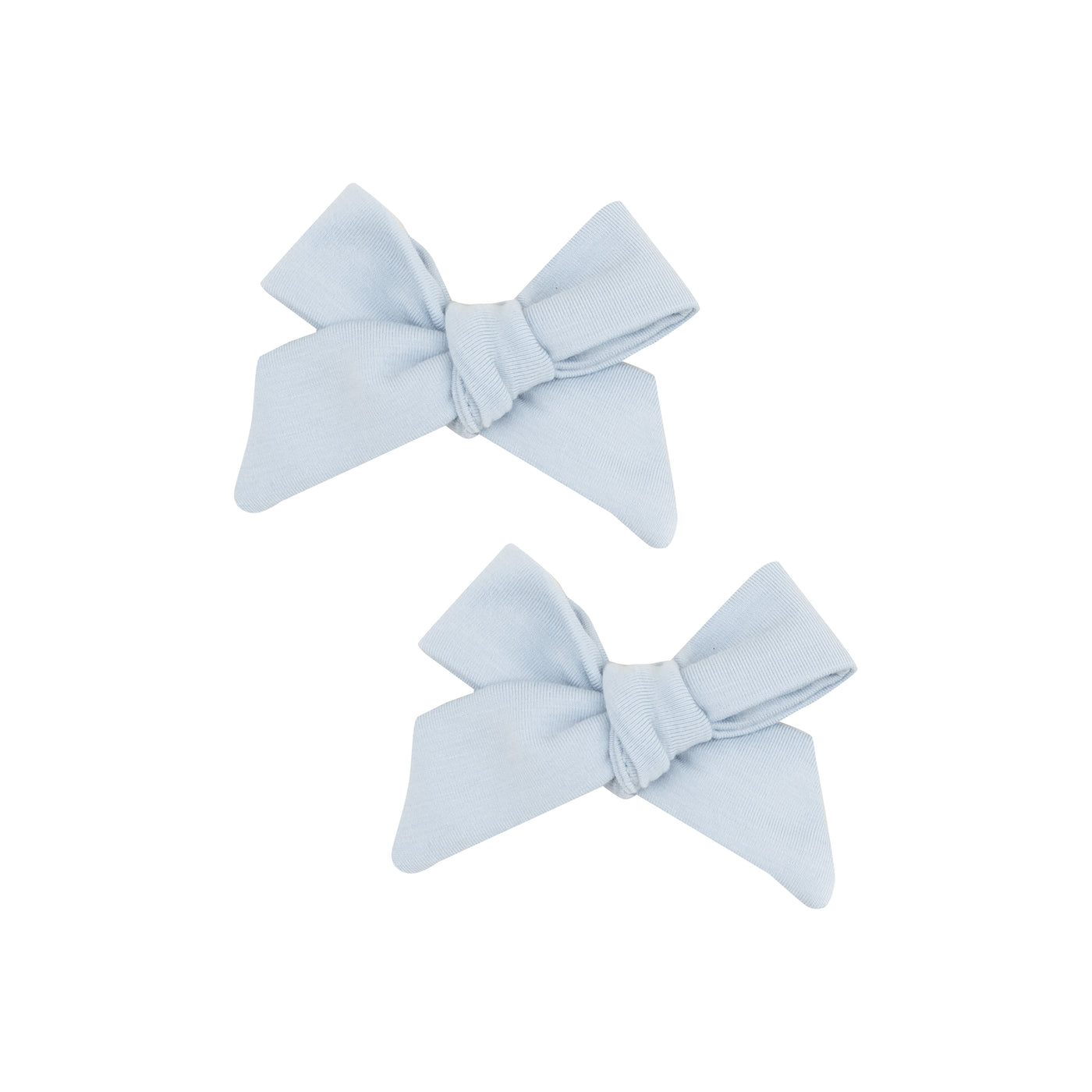 2 Pack Hair Bow with Clip - Solid Blue Fog