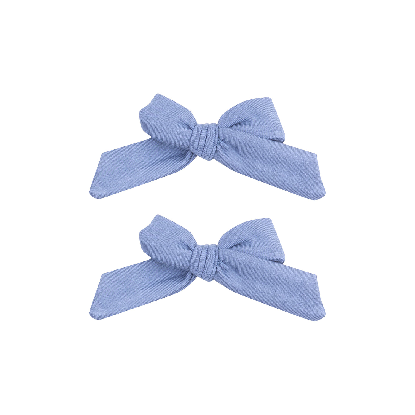 2 Pack Hair Bow with Clip - Solid Country Blue