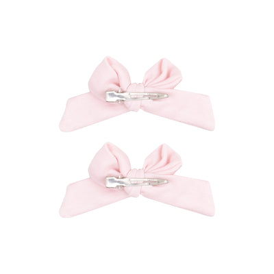 2 Pack Hair Bow with Clip - Solid Classic Pink