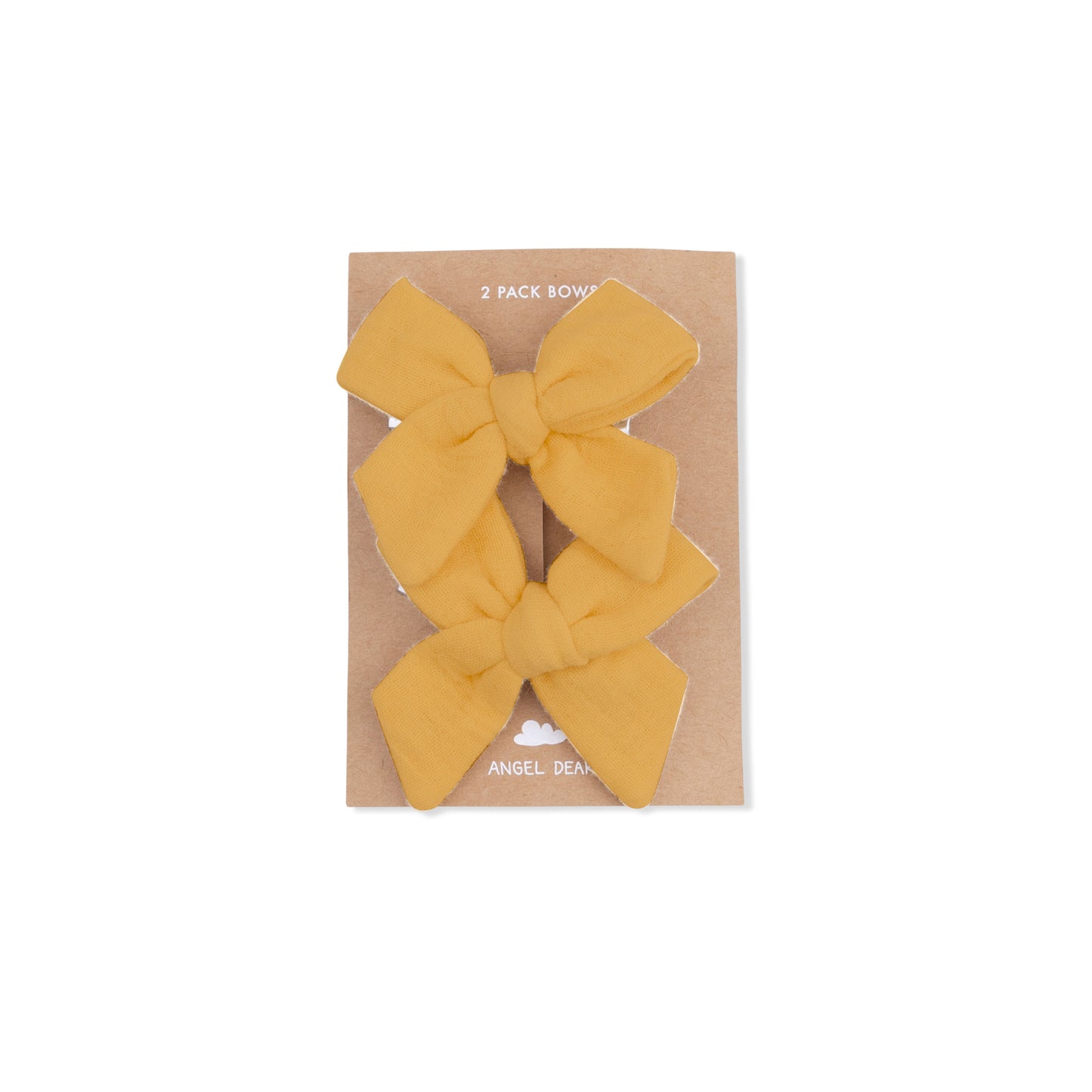 Solid Muslin Sunflower - 2 Pack Bow Clips