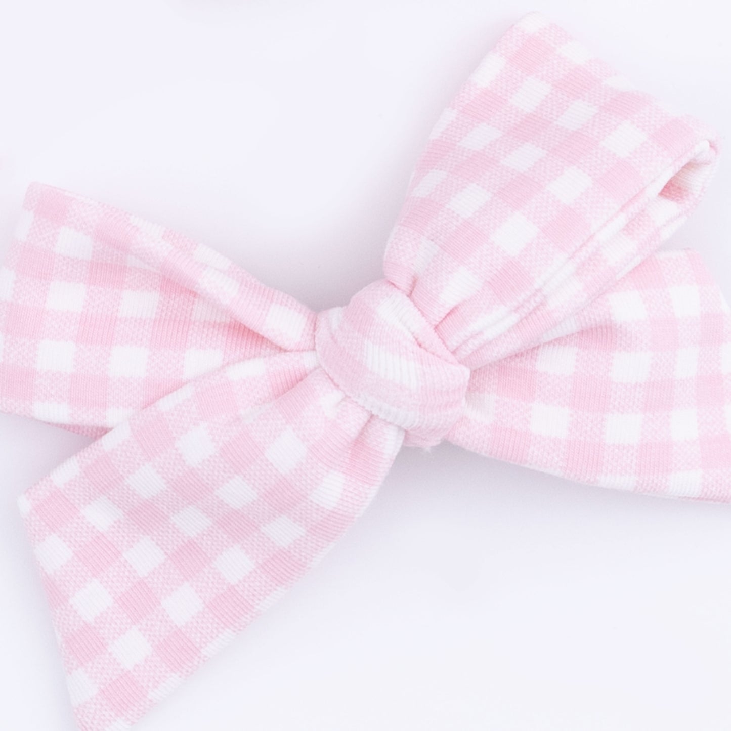 Mini Gingham Pink - 2 Pack Bow Clips
