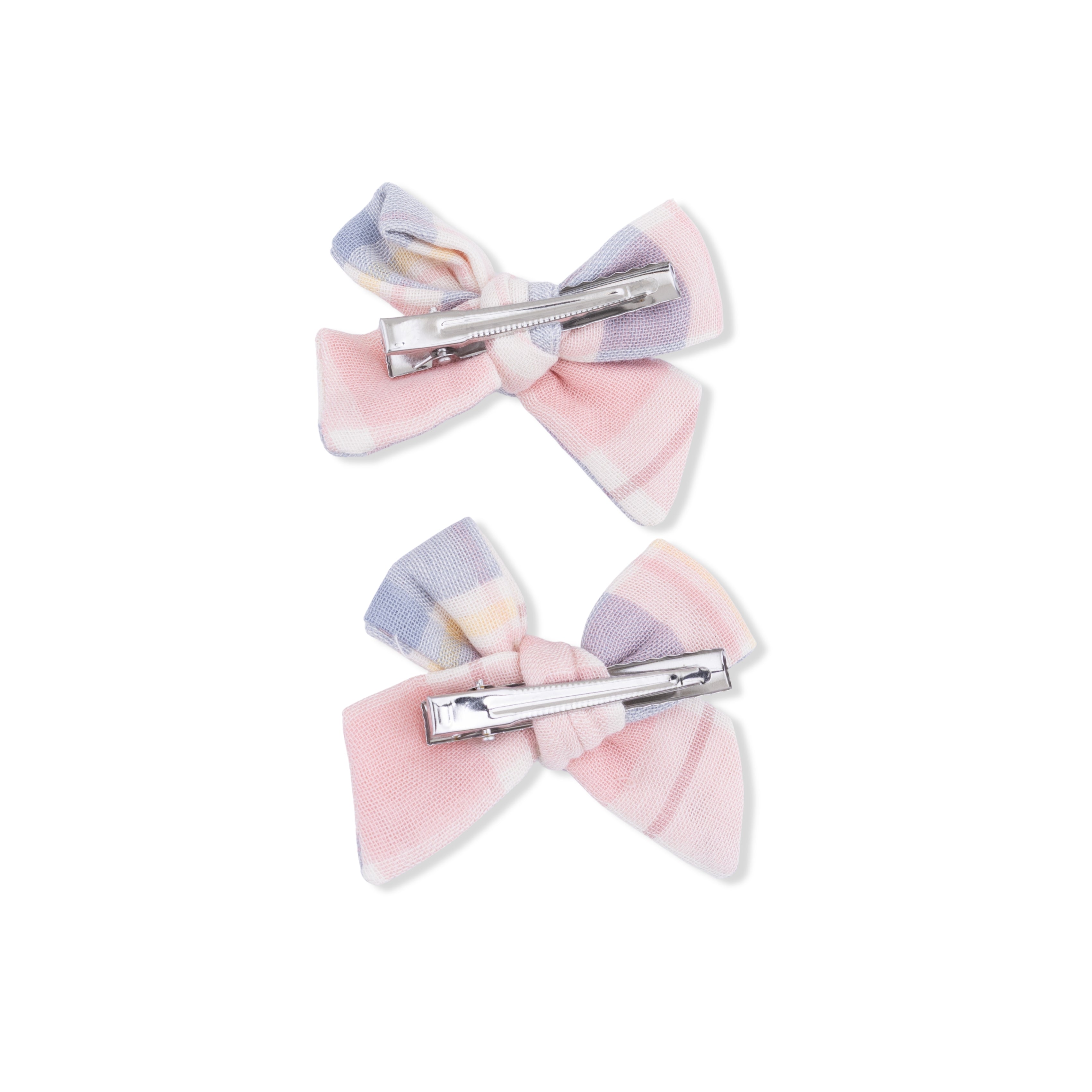 Dusty Plaid - 2 Pack Bow Clips-Angel Dear