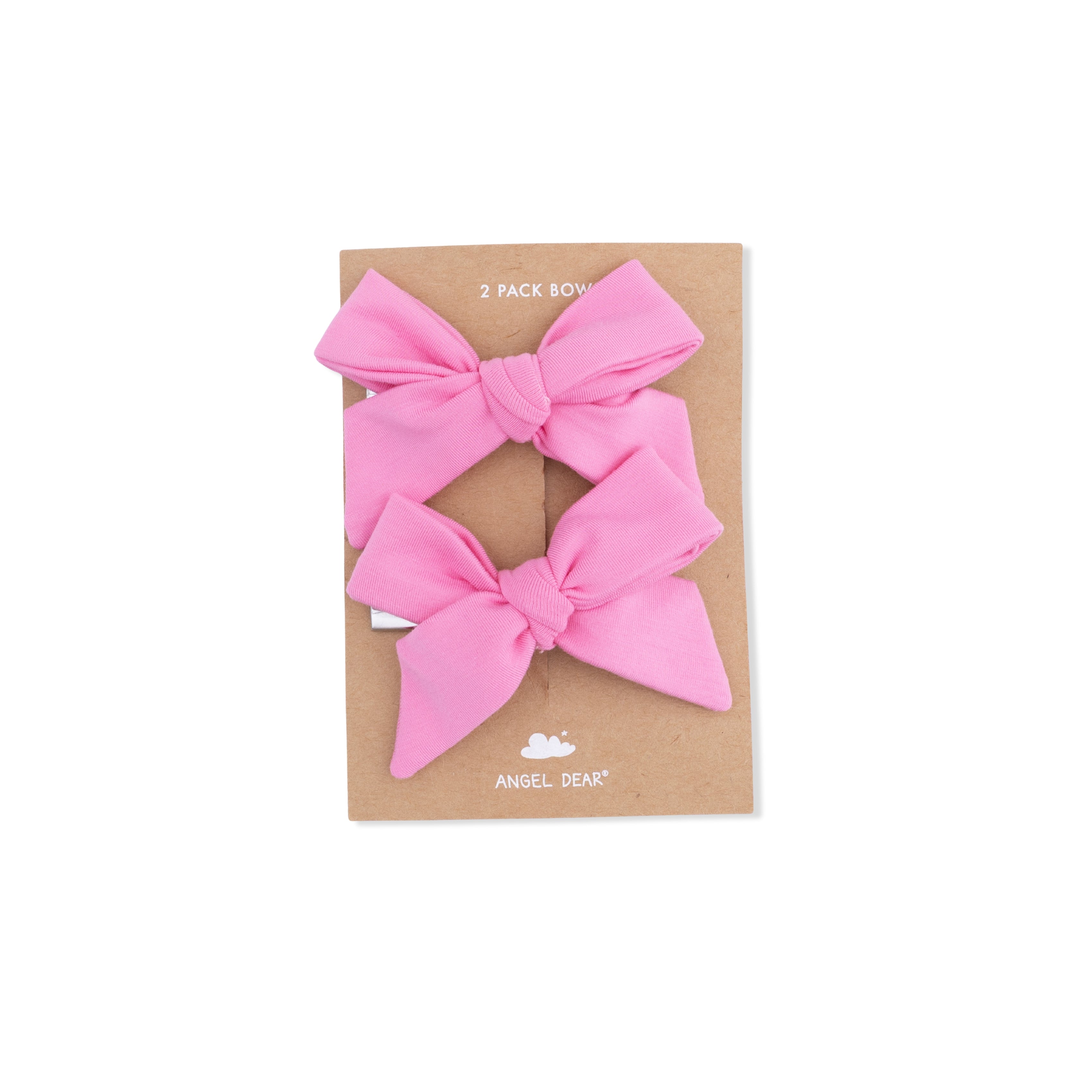Solid Pink Drink - 2 Pack Bow Clips-Angel Dear