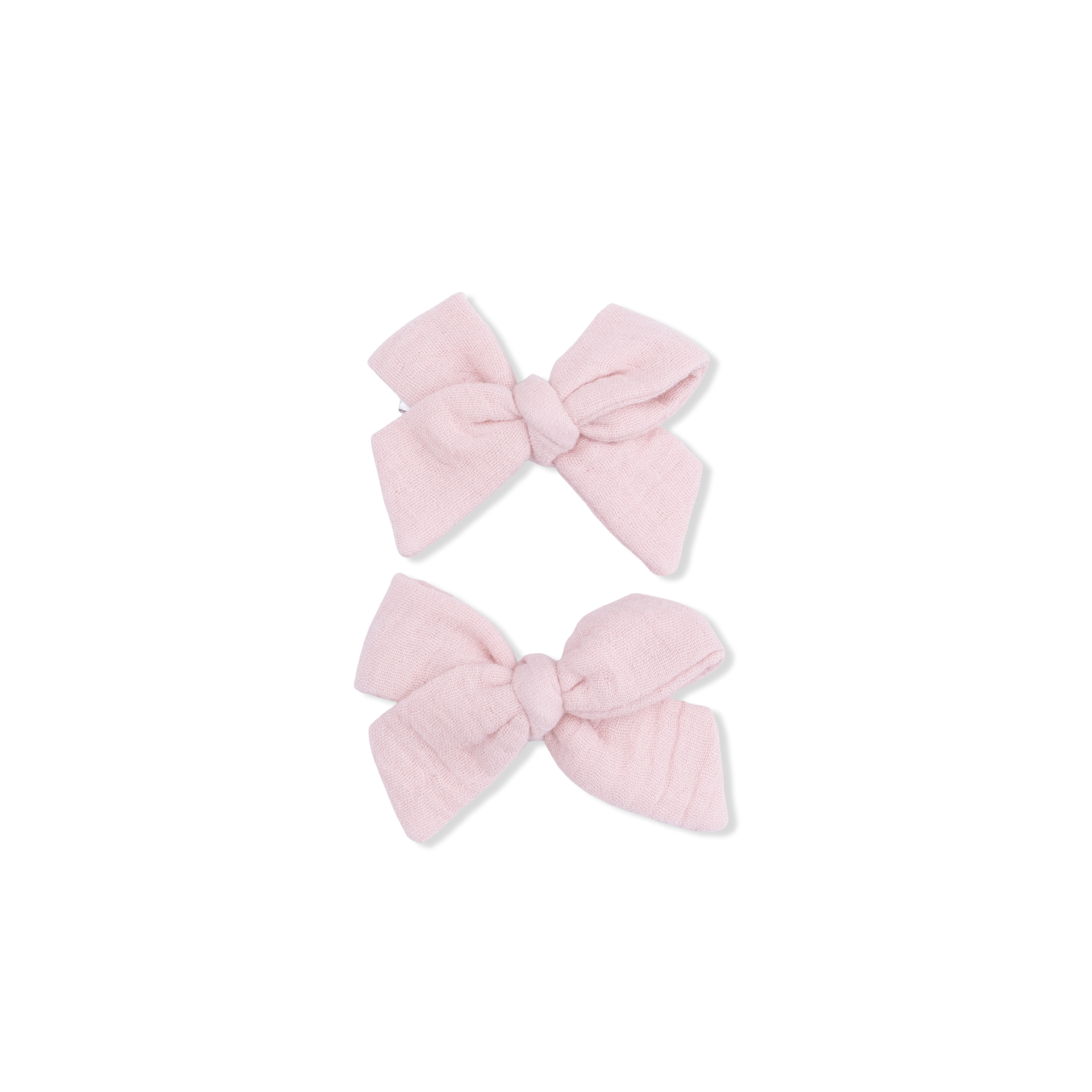Solid Muslin Lotus - 2 Pack Bow Clips-Angel Dear