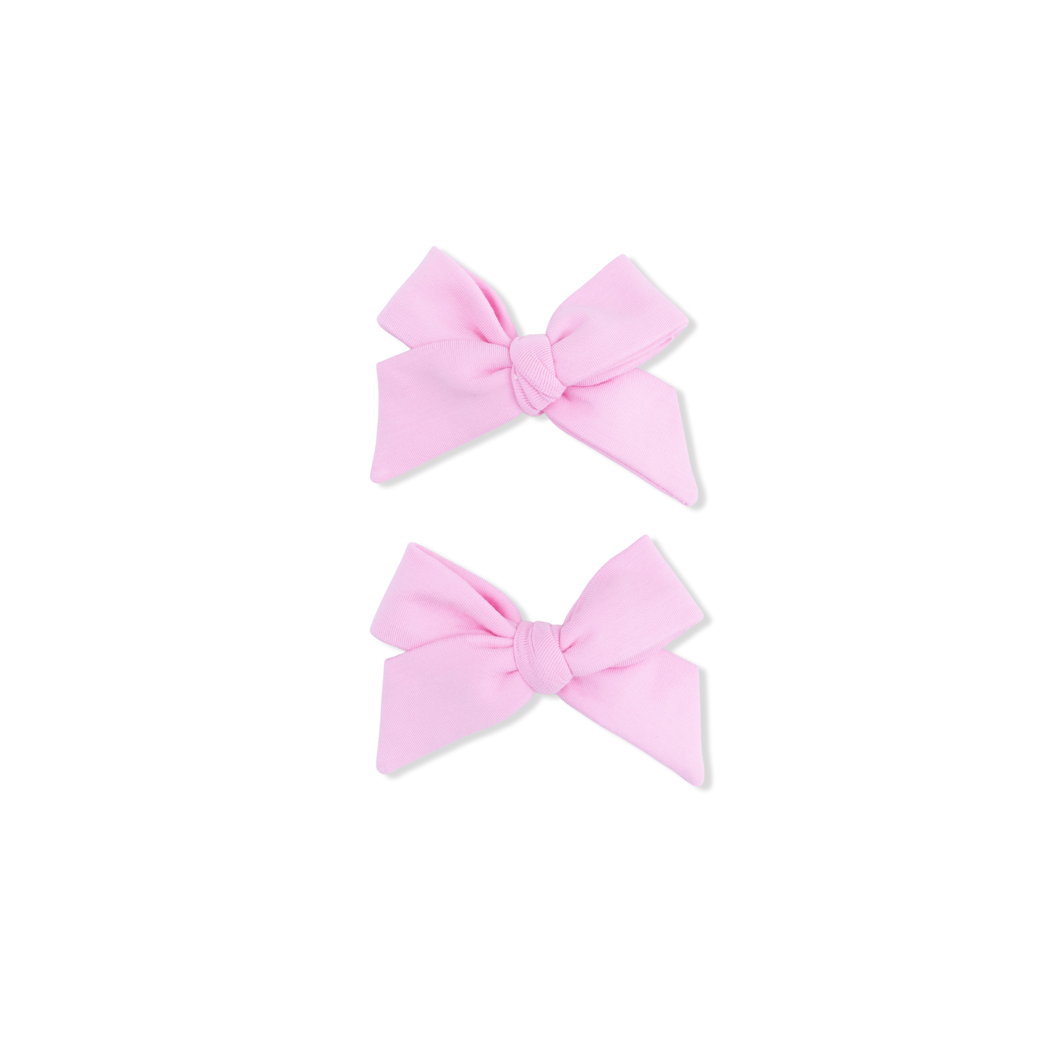 Solid Pink Frosting - 2 Pack Bow Clips-Angel Dear