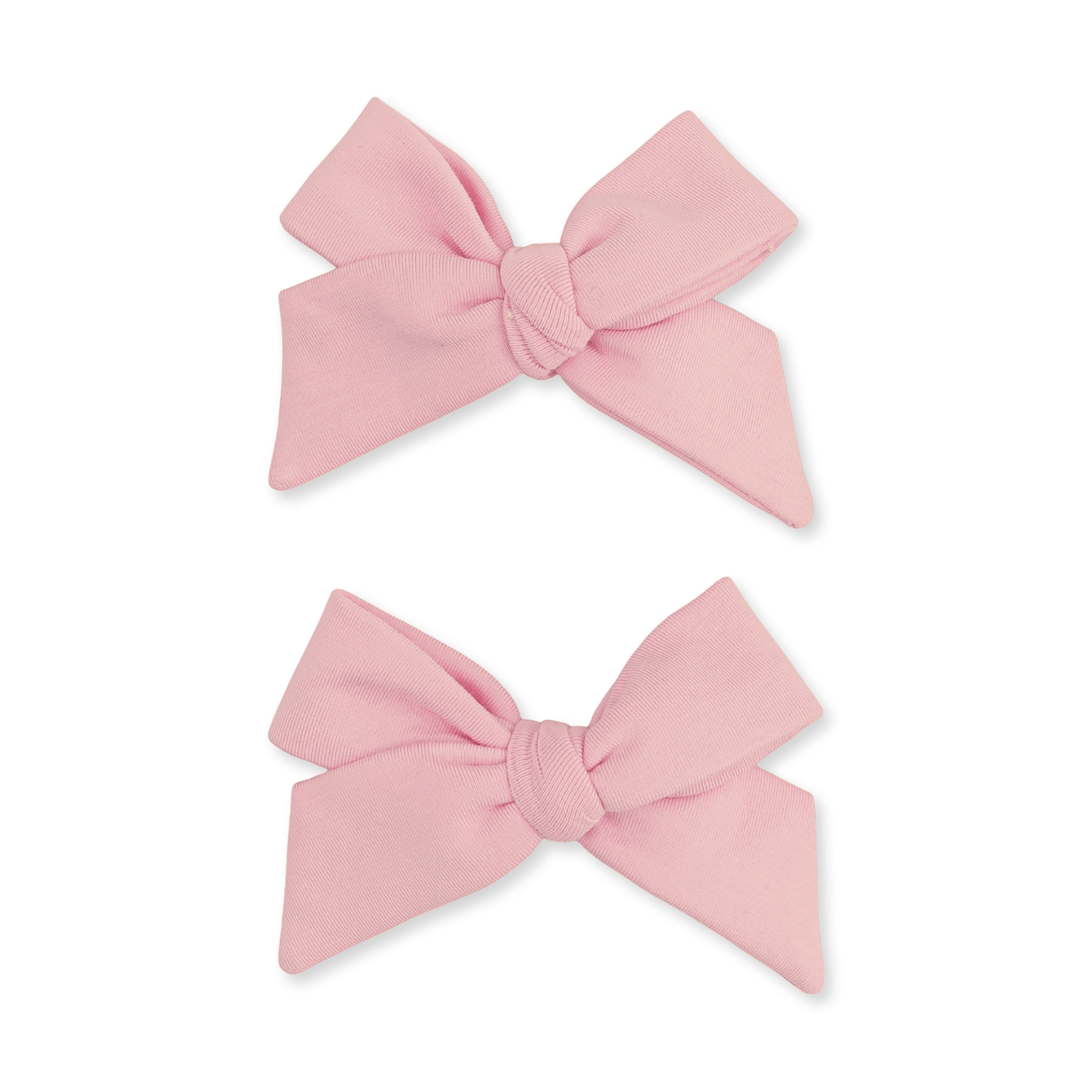 Solid Mellow Rose - 2 Pack Bow Clips