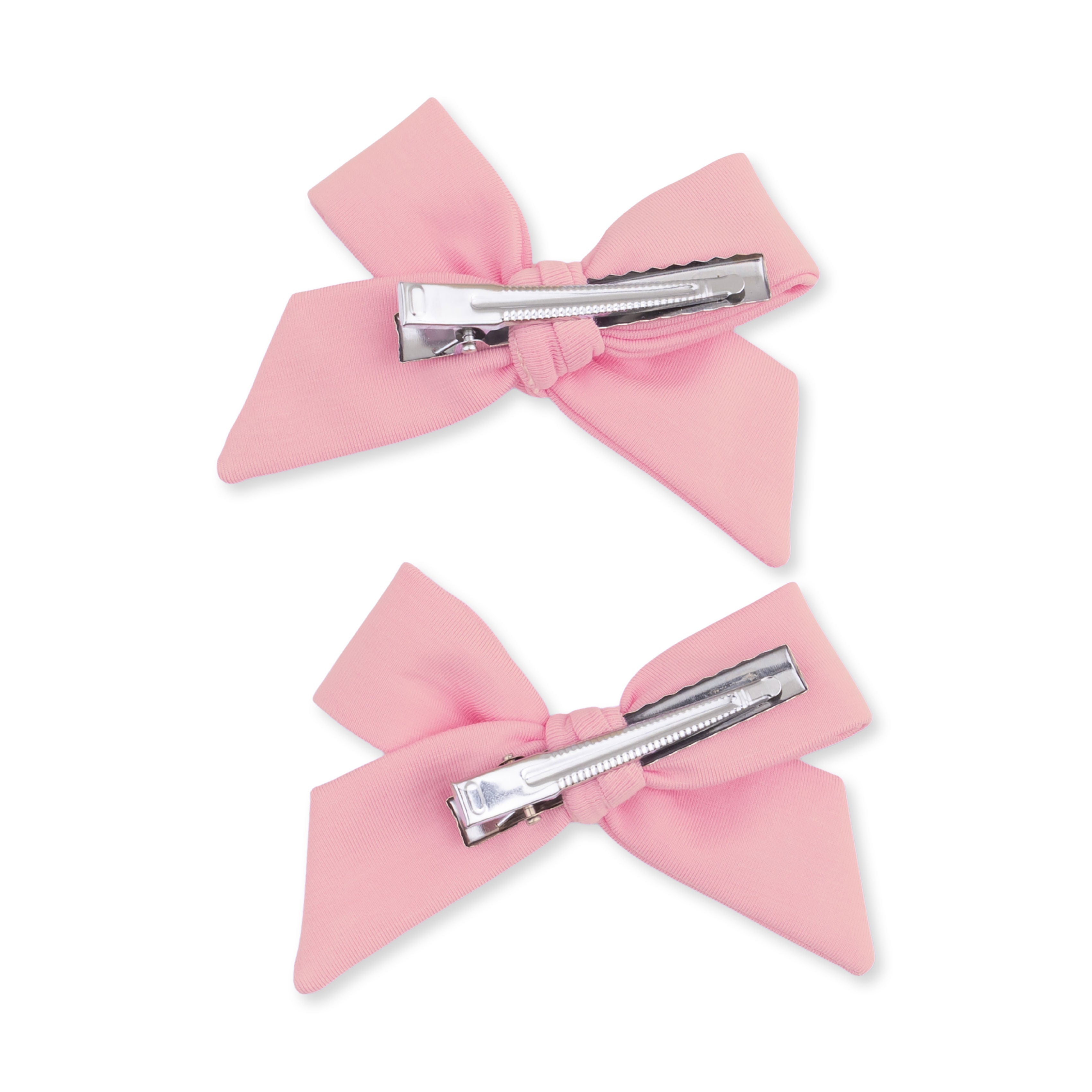 Solid Mellow Rose - 2 Pack Bow Clips