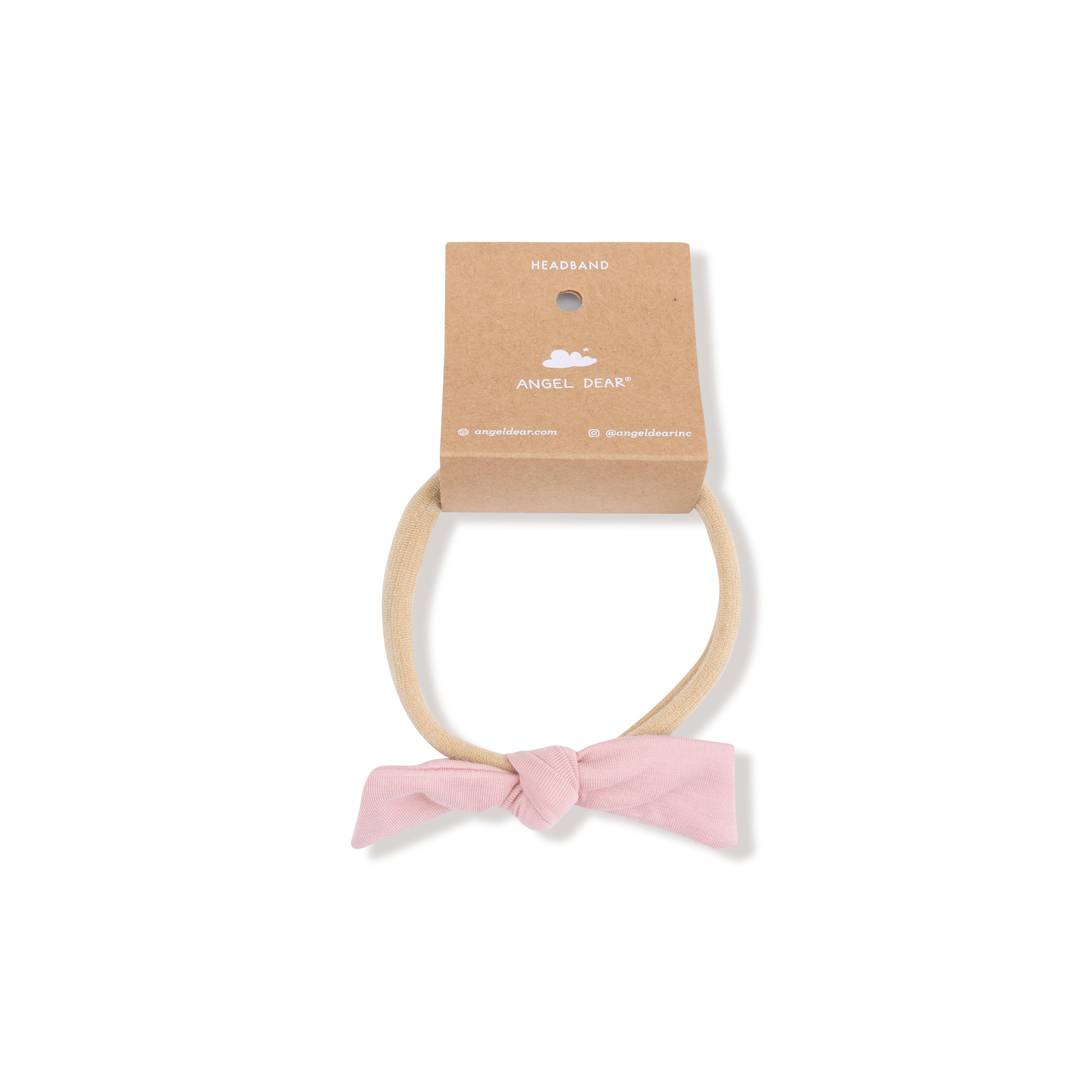 Bow with Nylon Headband in our Mellow Rose print from Angel Dear