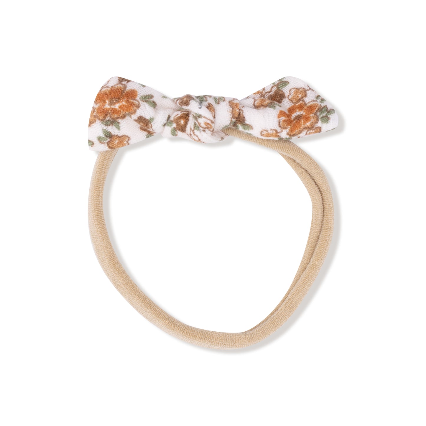 Bow with Nylon Headband in our  Prairie Calico print from Angel Dear