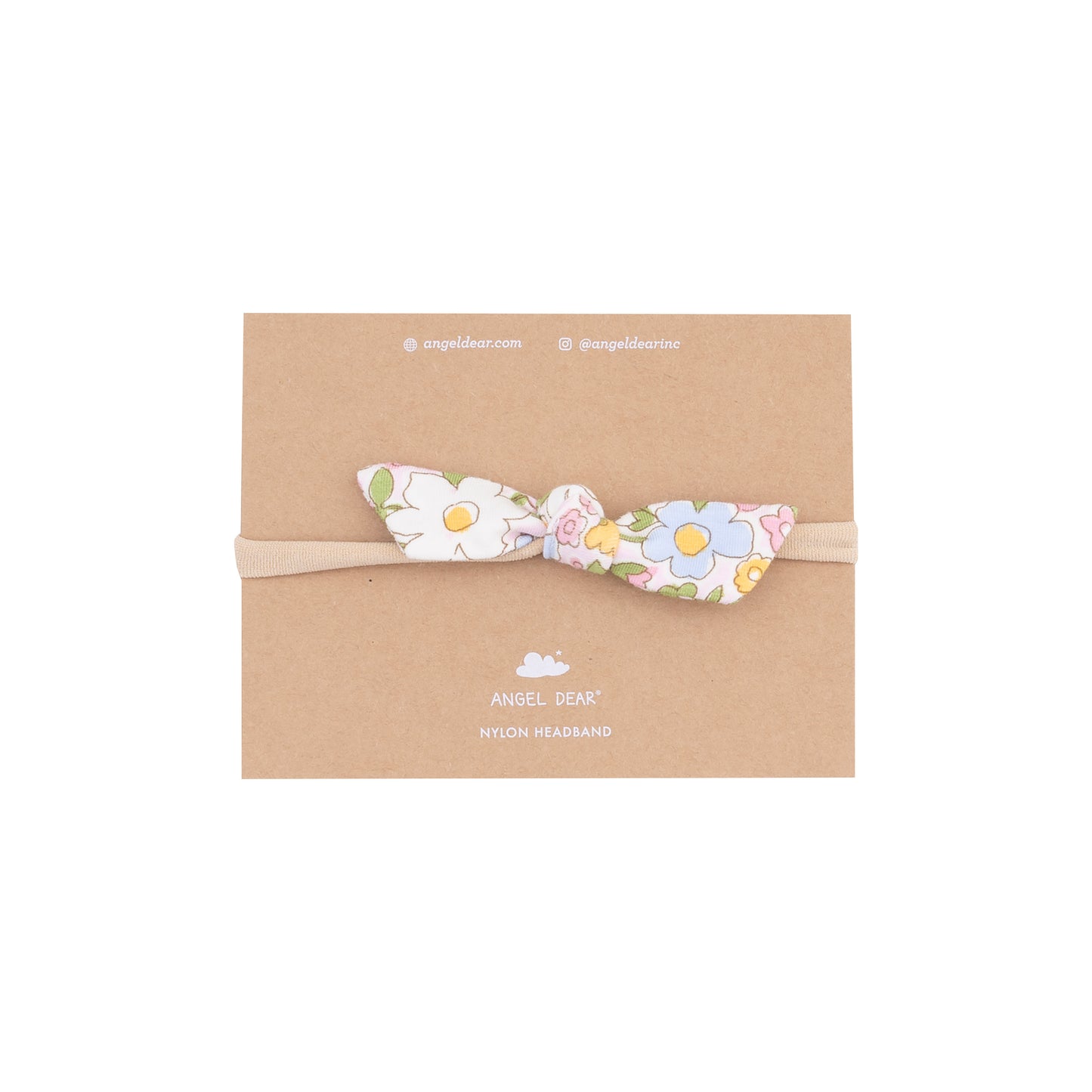 Bow with Nylon Headband - Bubbly Baby Calico-Angel Dear