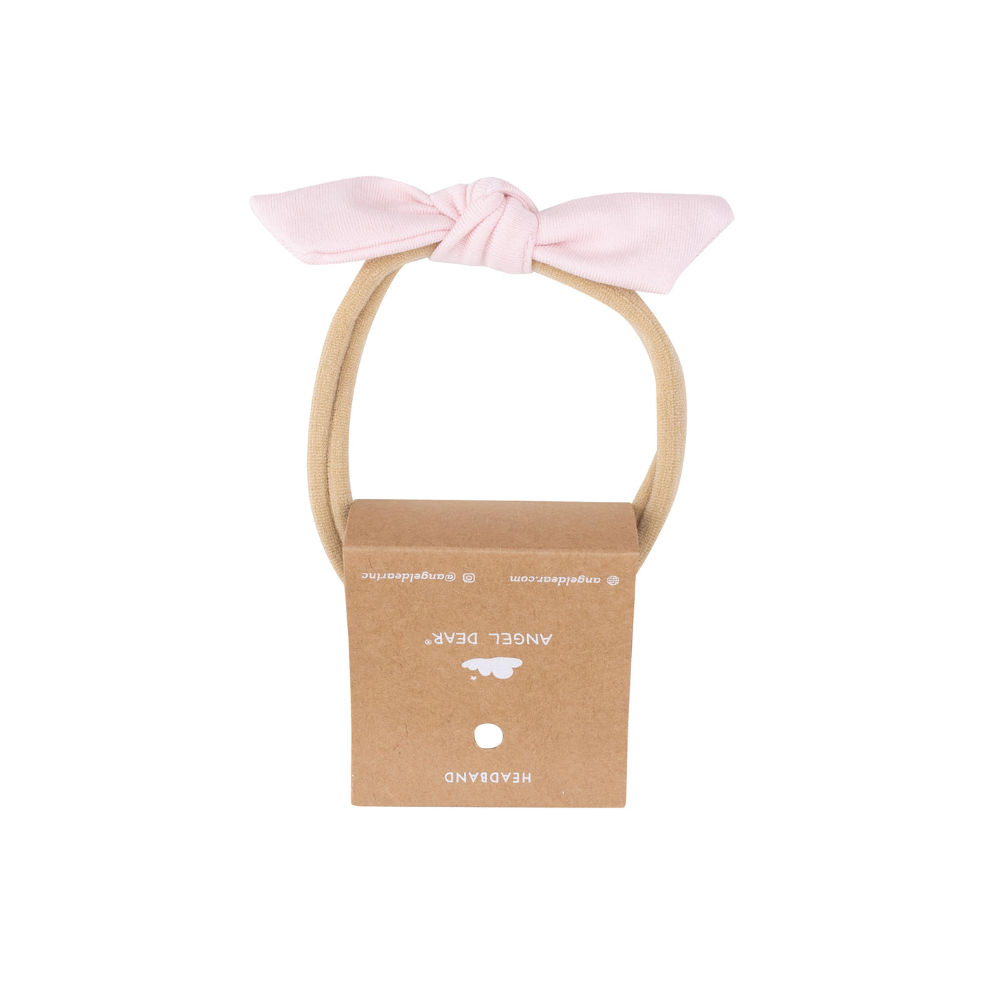 Bow with Nylon Headband - Solid Classic Pink