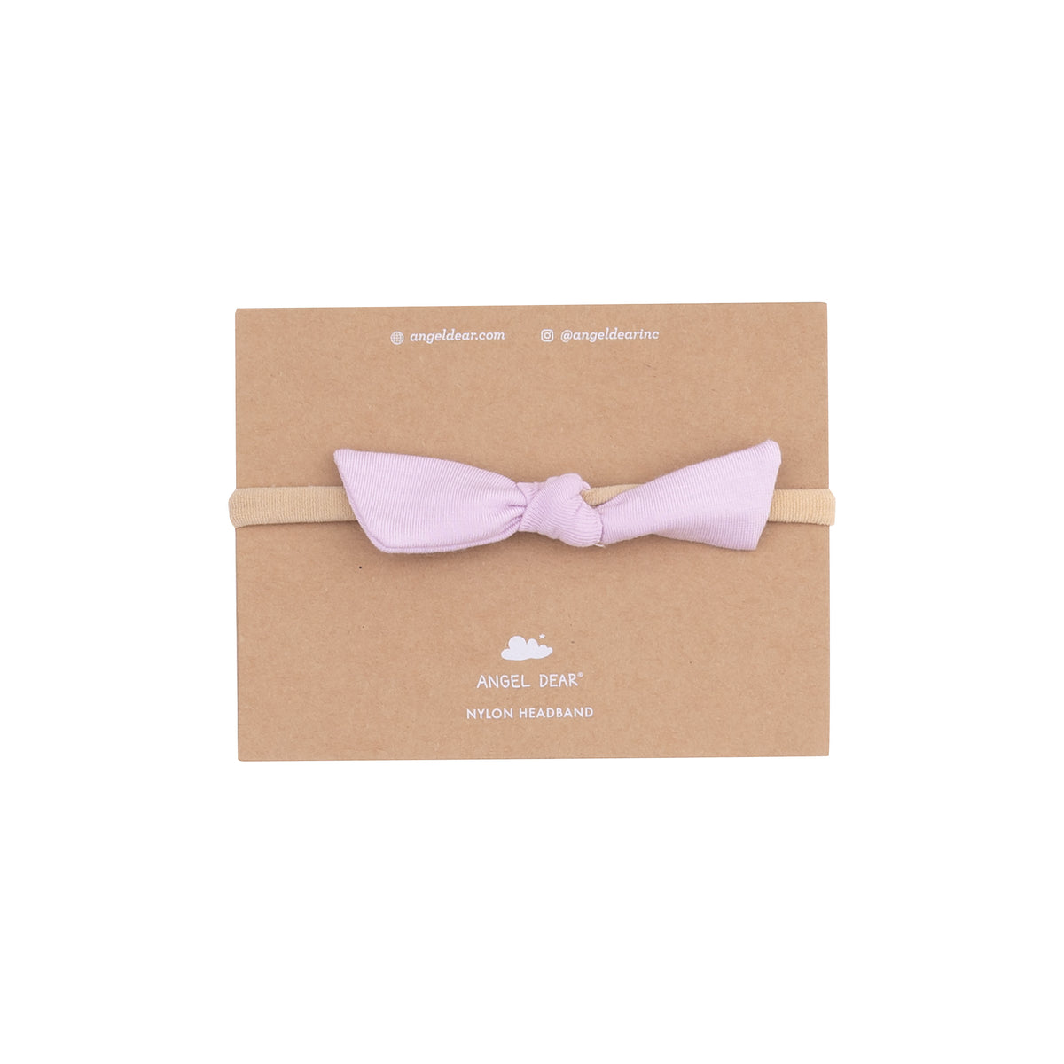 Bow with Nylon Headband - Solid Winsome Orchid-Angel Dear