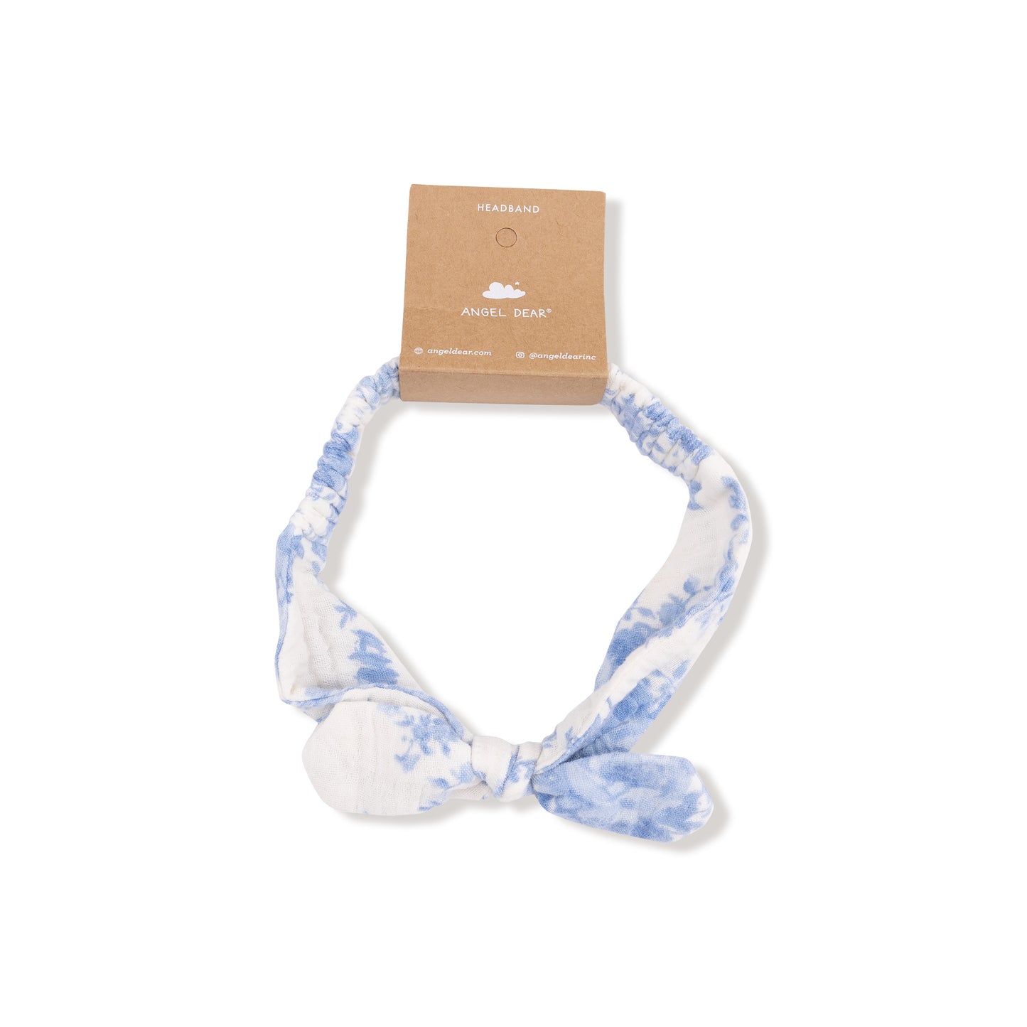 Knot Headband in our  Dream Cottage Floral Blue print from Angel Dear