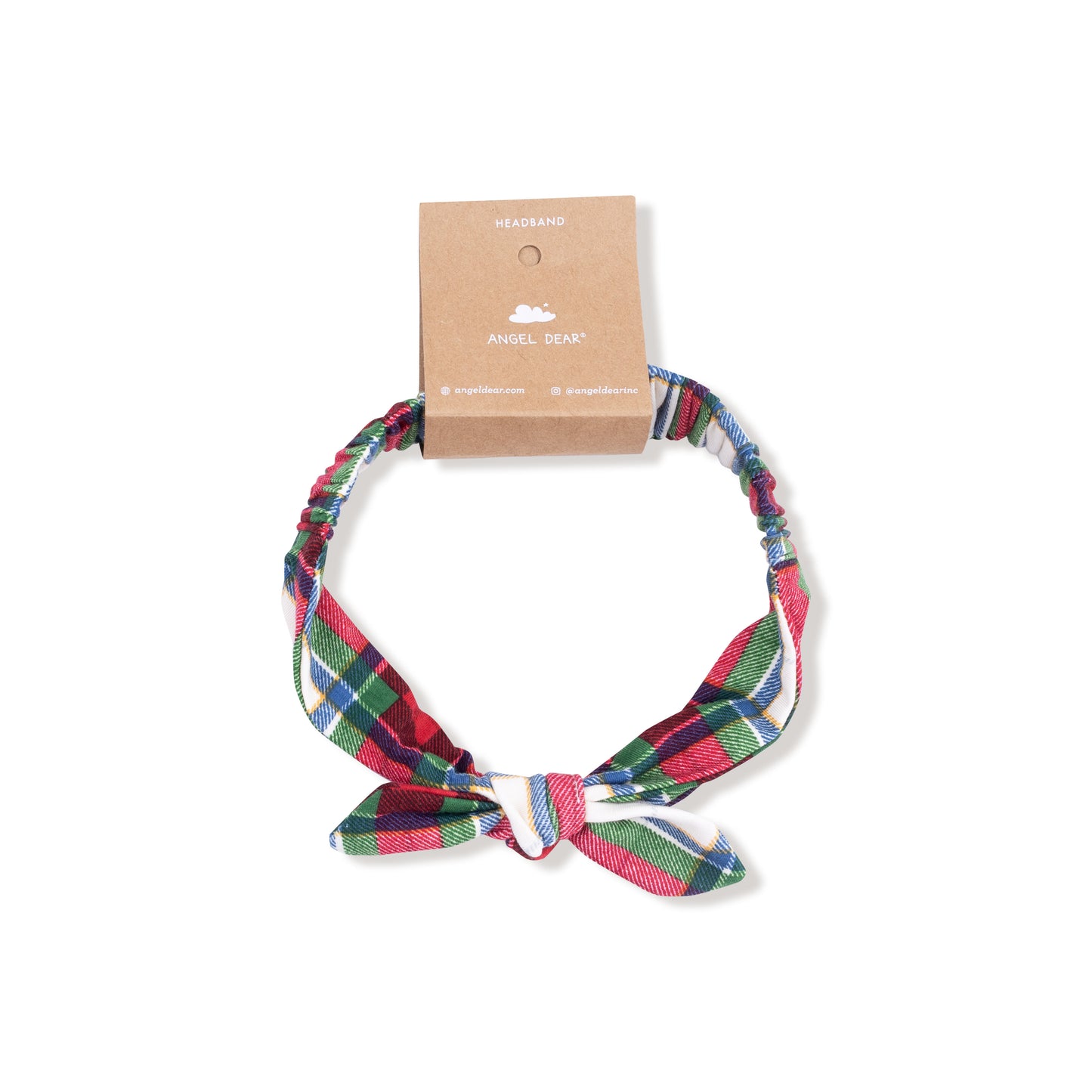 Knot Headband in our  Holiday Plaid print from Angel Dear