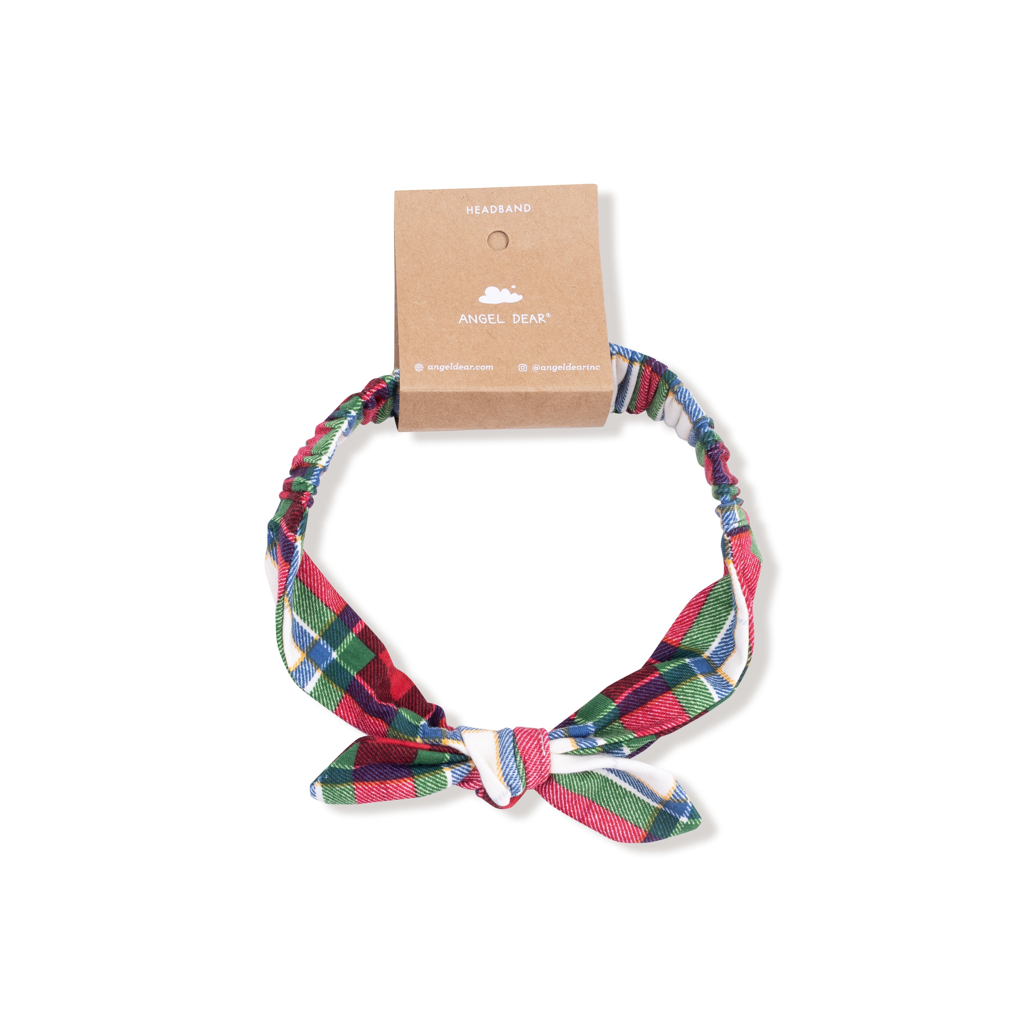 Knot Headband in our  Holiday Plaid print from Angel Dear