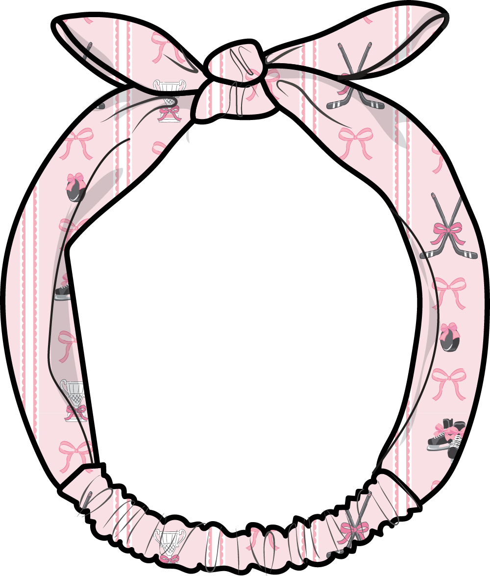 Megan's Bowtiful Hockey Stripe - Knot Headband