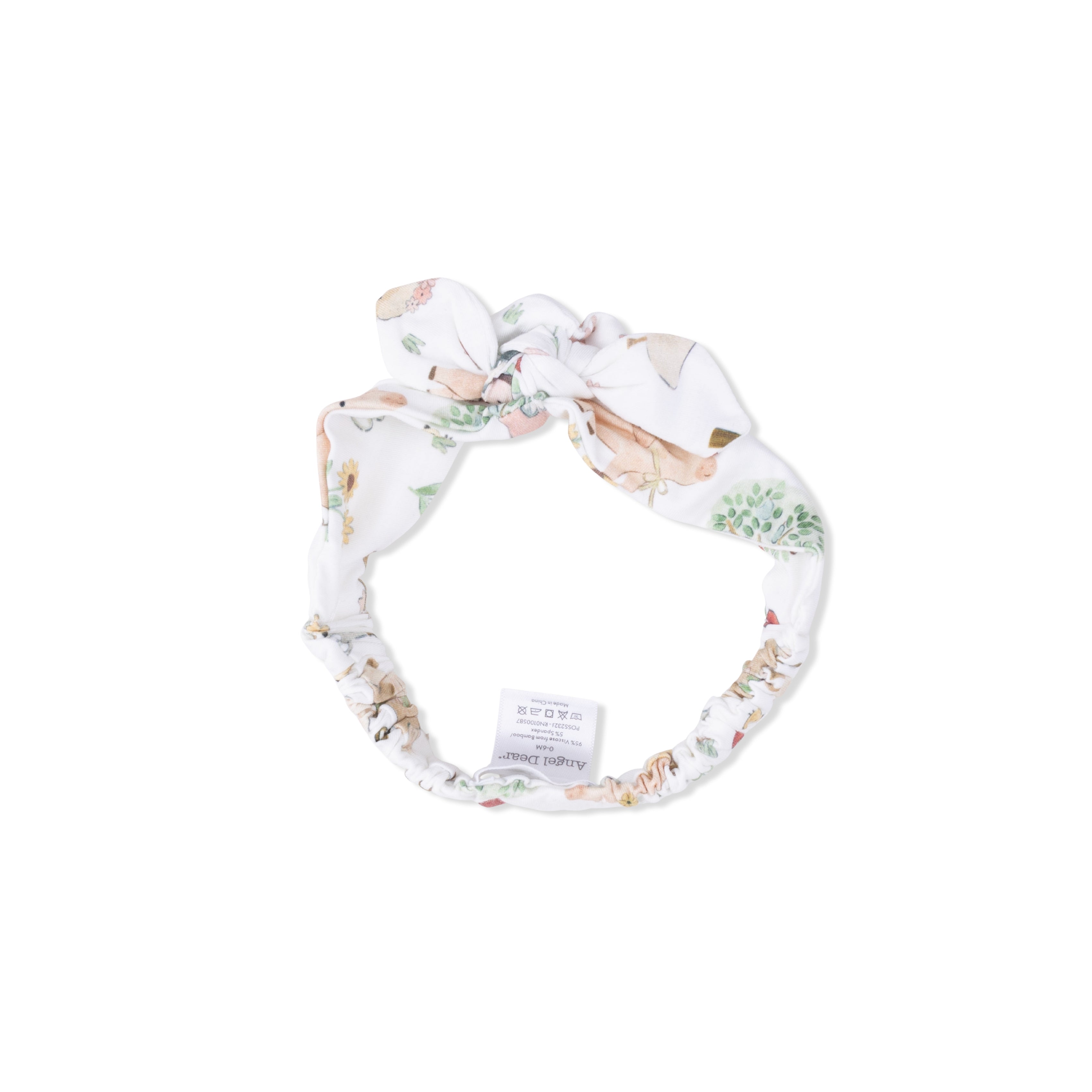 Cute Farm Animals Pink - Knot Headband-Angel Dear
