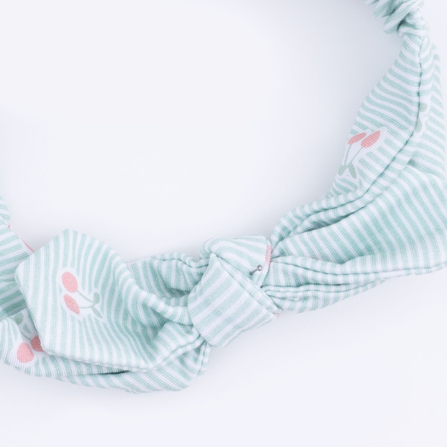 Tiny Cherry Stripe - Knot Headband