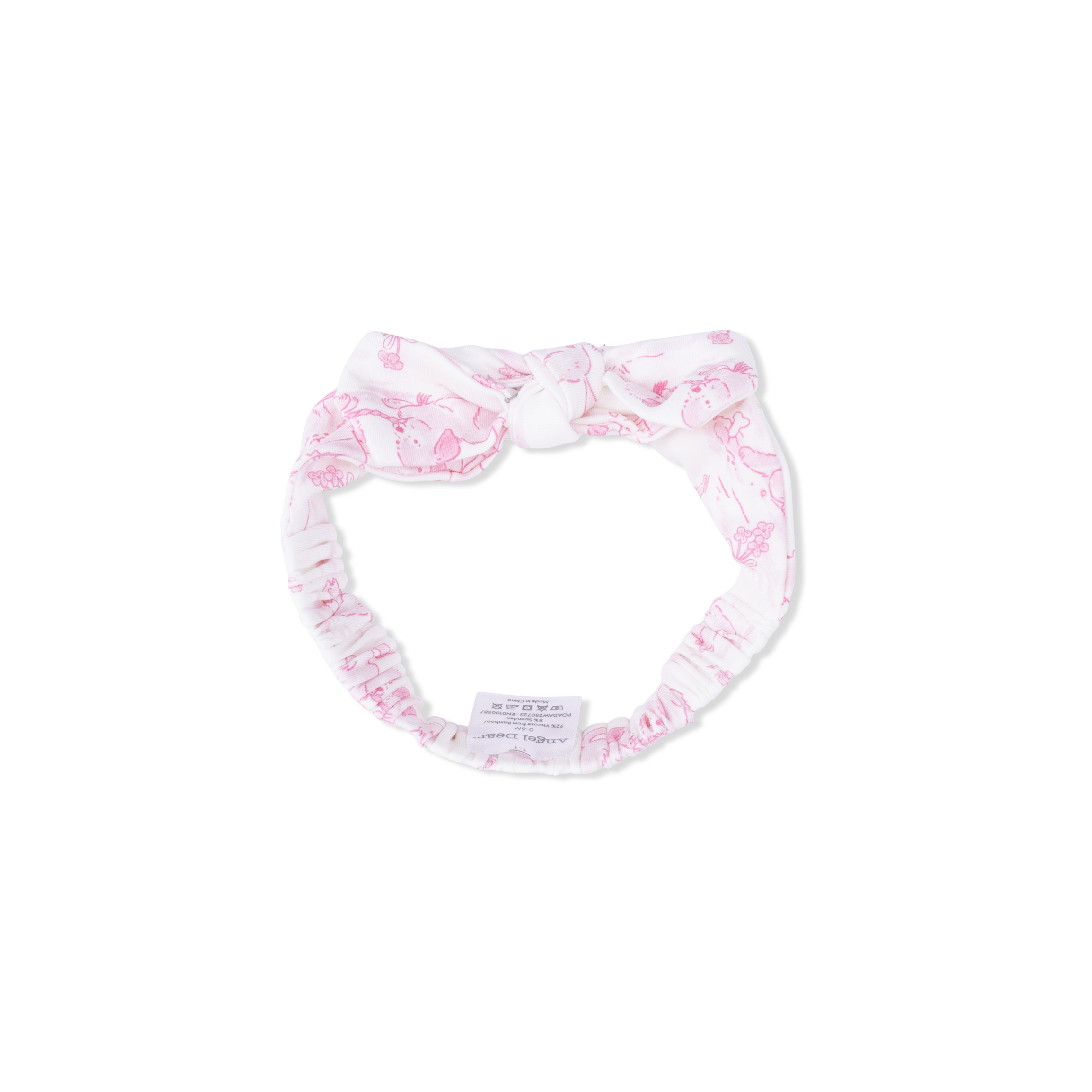 Puppy Toile Pink - Knot Headband-Angel Dear