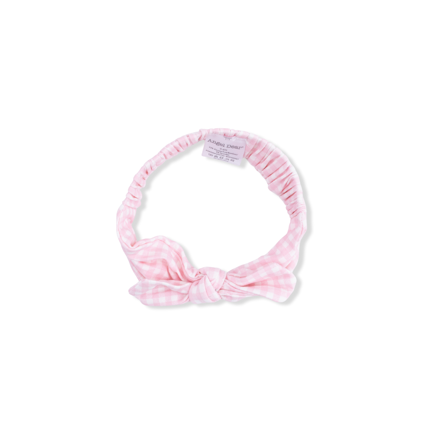 Mini Gingham Pink - Knot Headband-Angel Dear