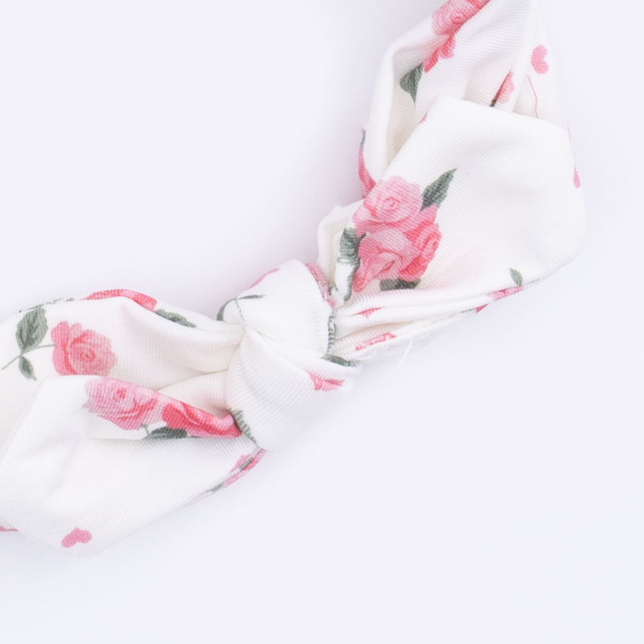 Pink Rosettes - Knot Headband