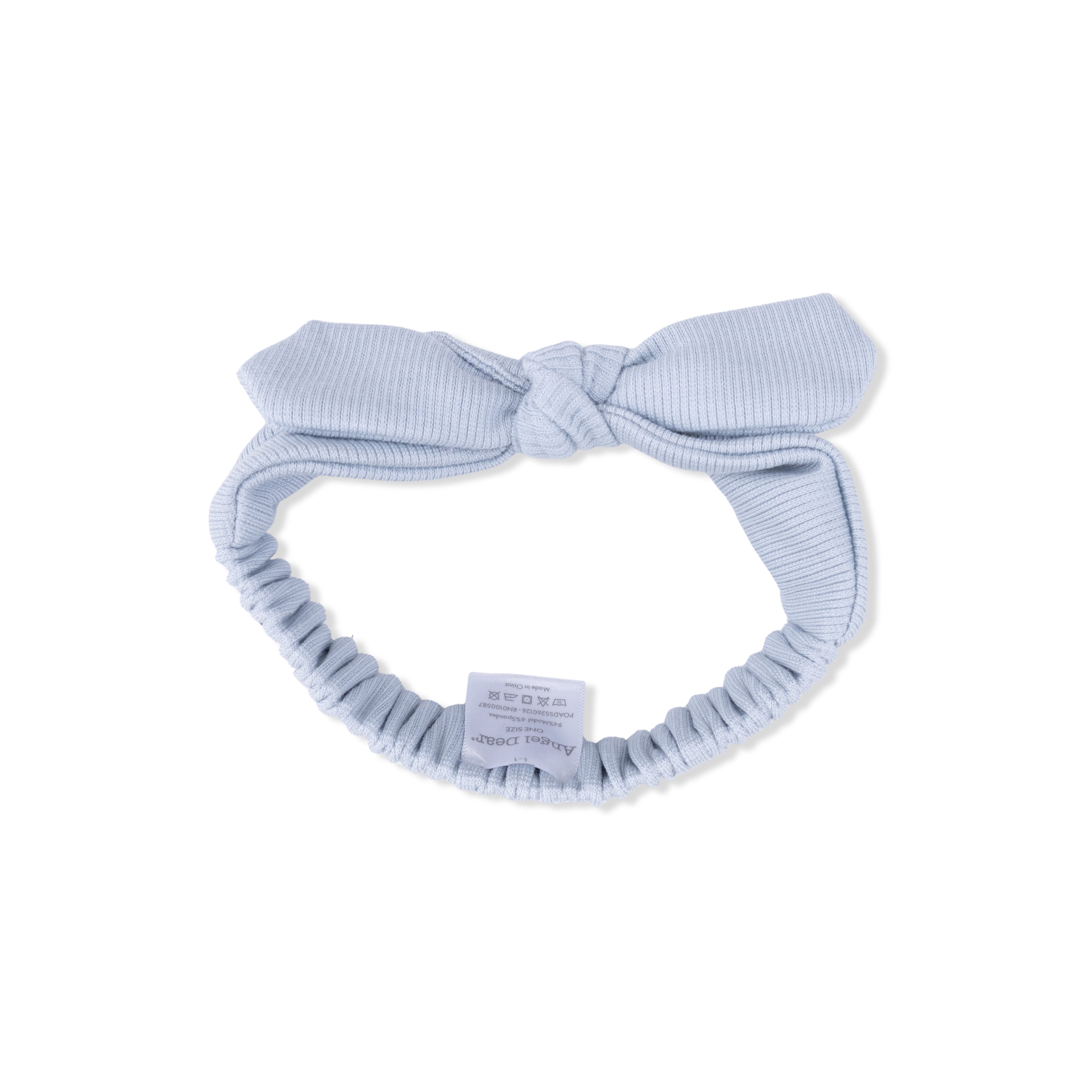 Solid Niagara Mist Rib - Knot Headband-Angel Dear
