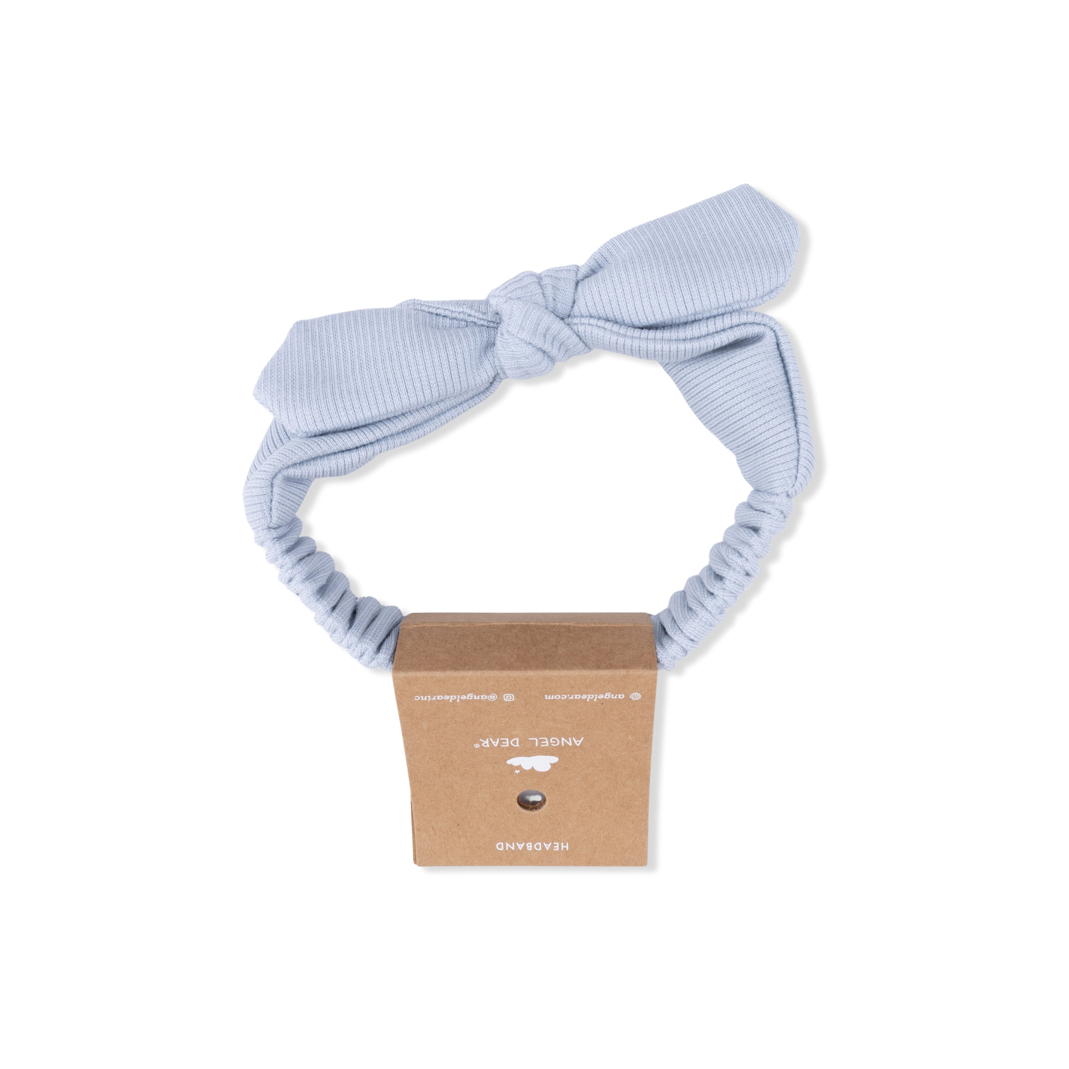 Solid Niagara Mist Rib - Knot Headband-Angel Dear