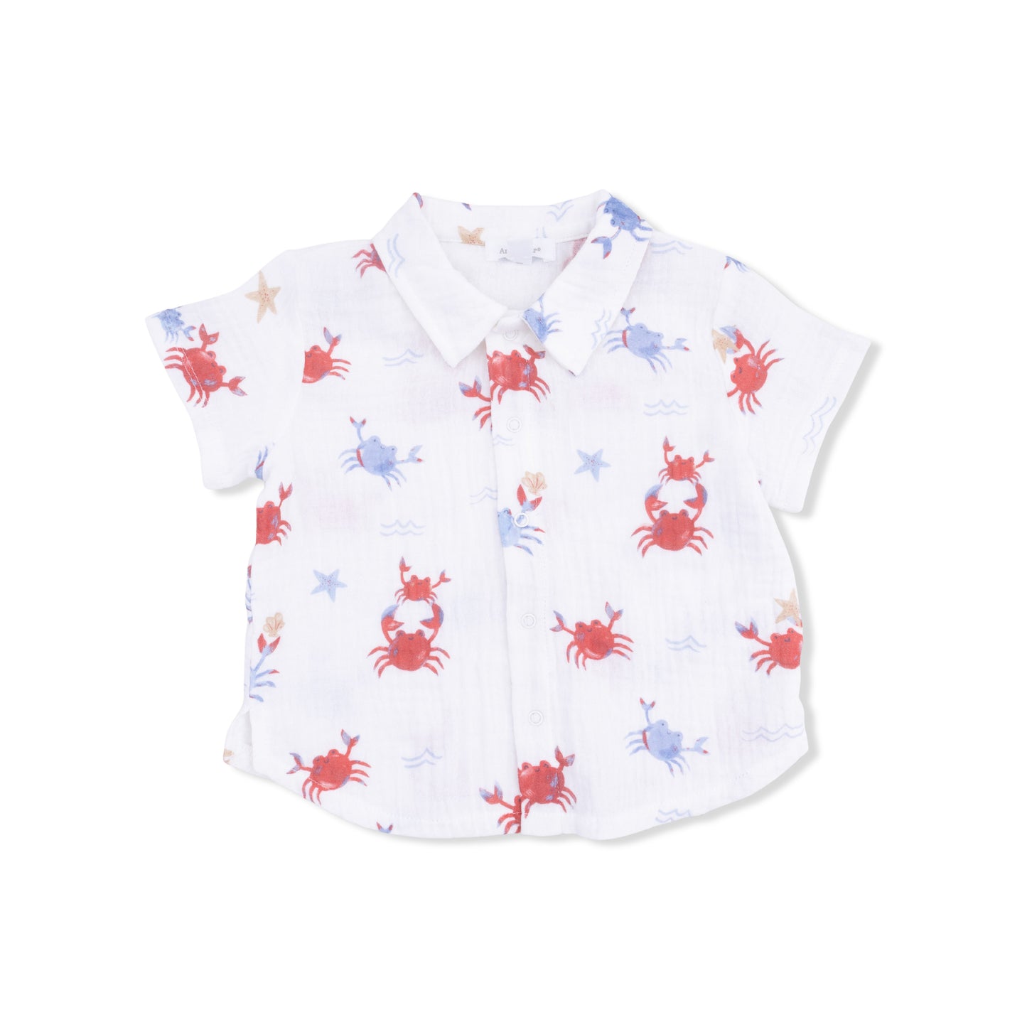 Crayon Crabs - Polo Button Up with Everyday Short-Angel Dear