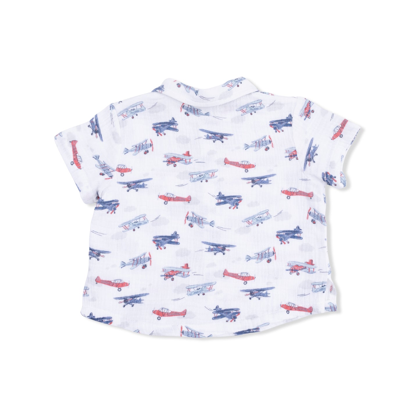 Vintage Planes - Polo Button Up with Everyday Short-Angel Dear