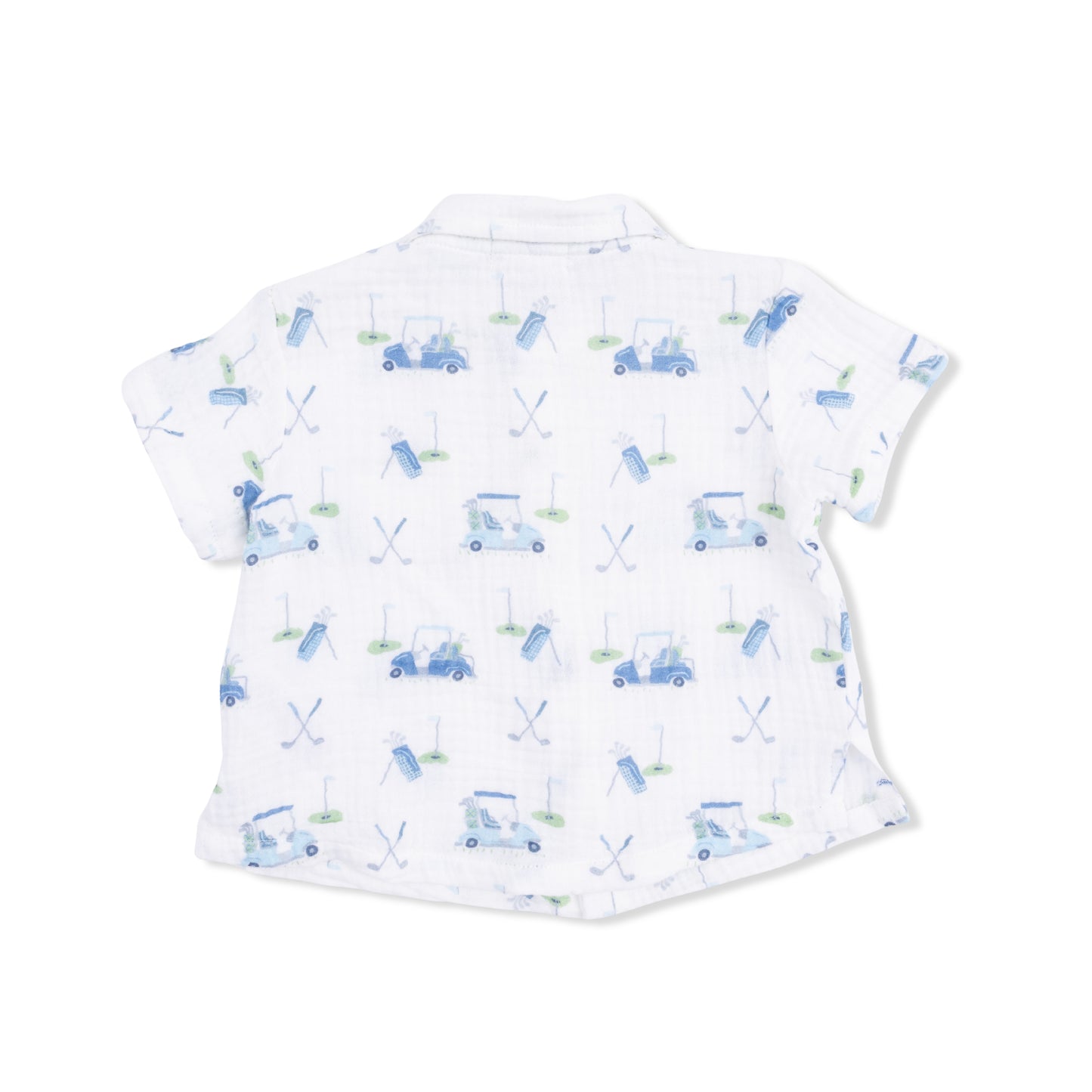 Baby Golf Carts Blue - Polo Button Up with Casual Short-Angel Dear