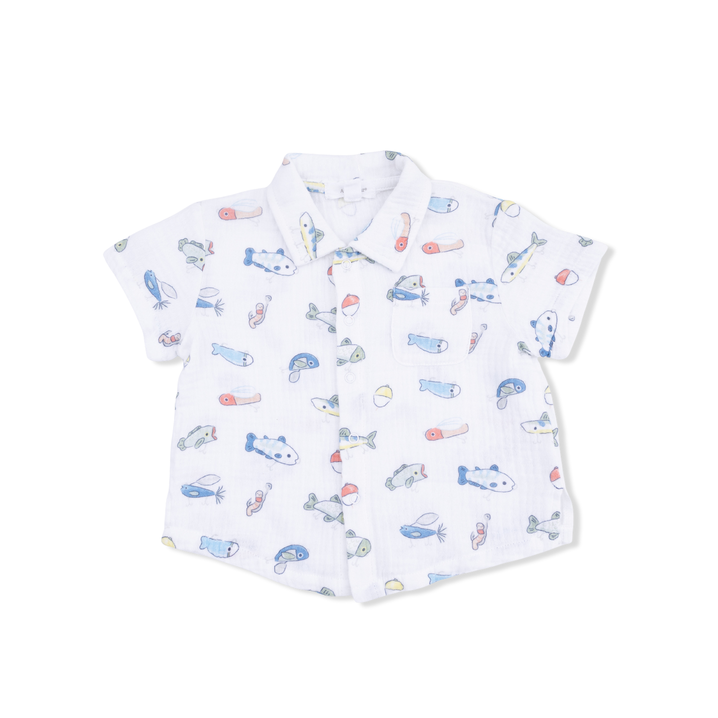 Fishing Lures - Polo Button Up with Casual Short-Angel Dear