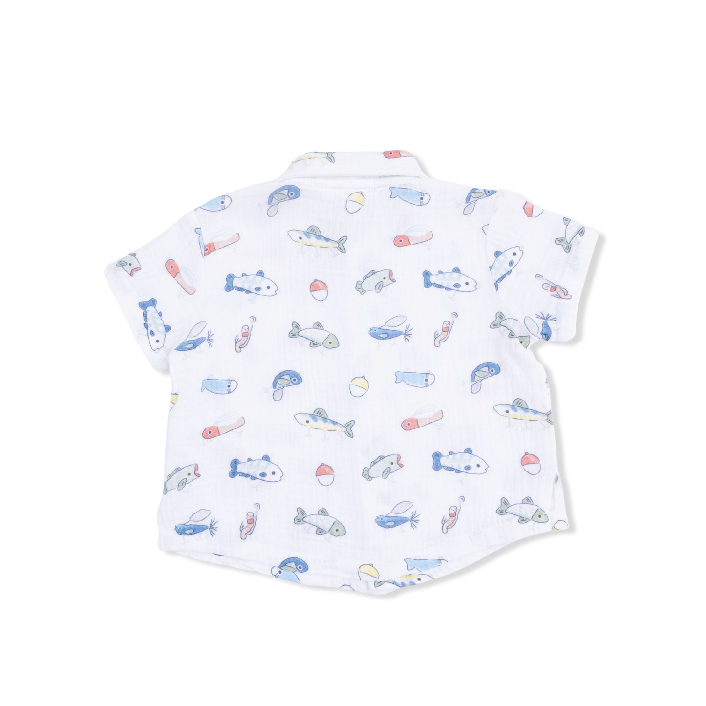 Fishing Lures - Polo Button Up with Casual Short-Angel Dear