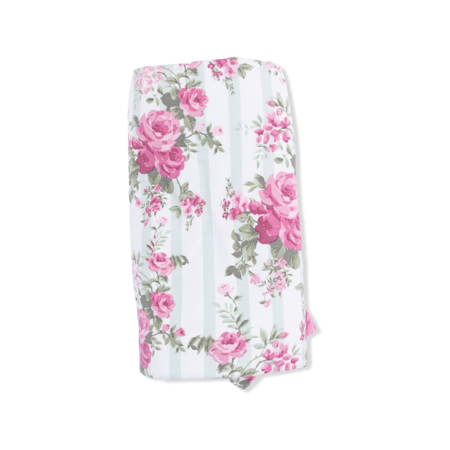 Cabbage Rose Stripe - Ruffle Blanket-Angel Dear