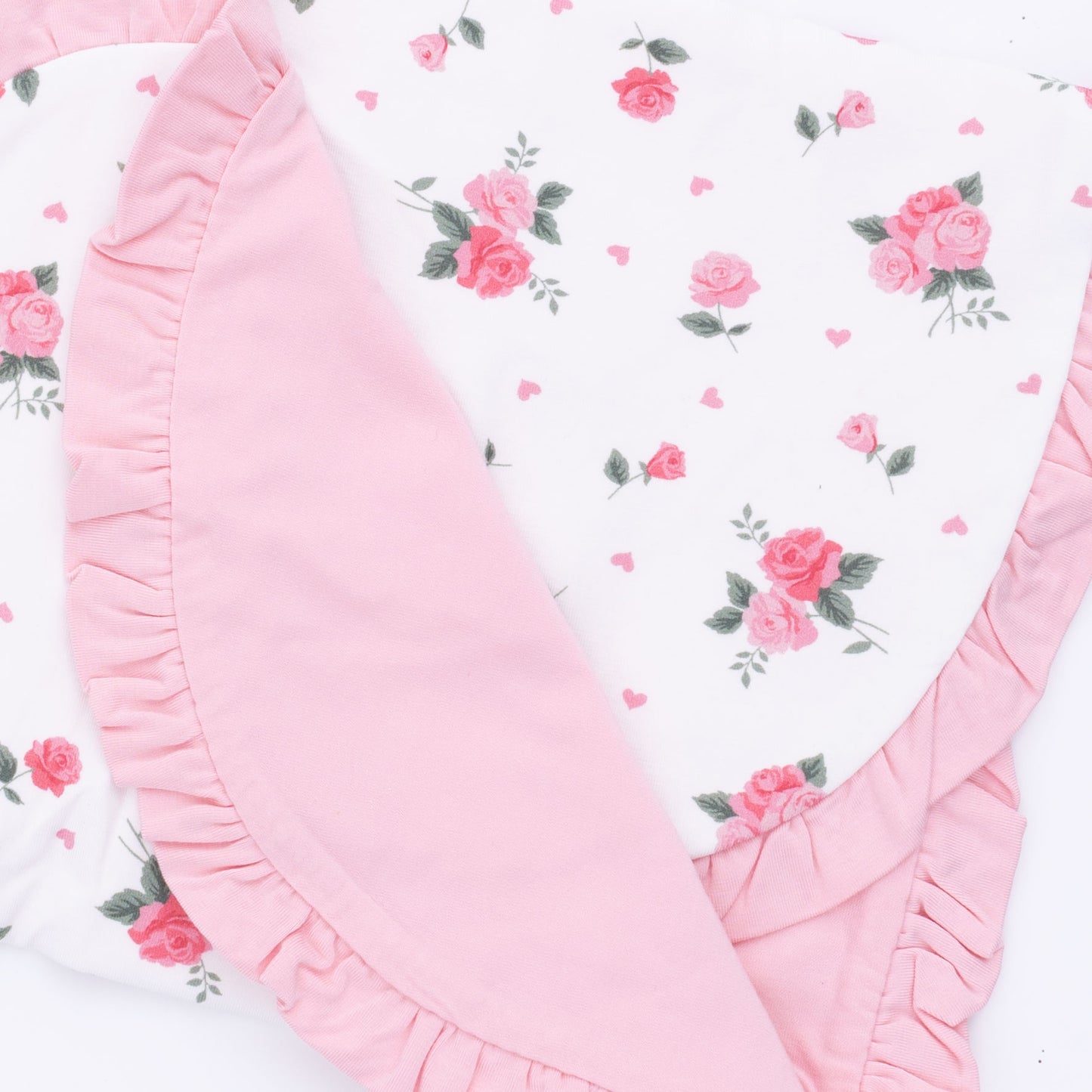 Pink Rosettes - Ruffle Burp Cloth – Angel Dear