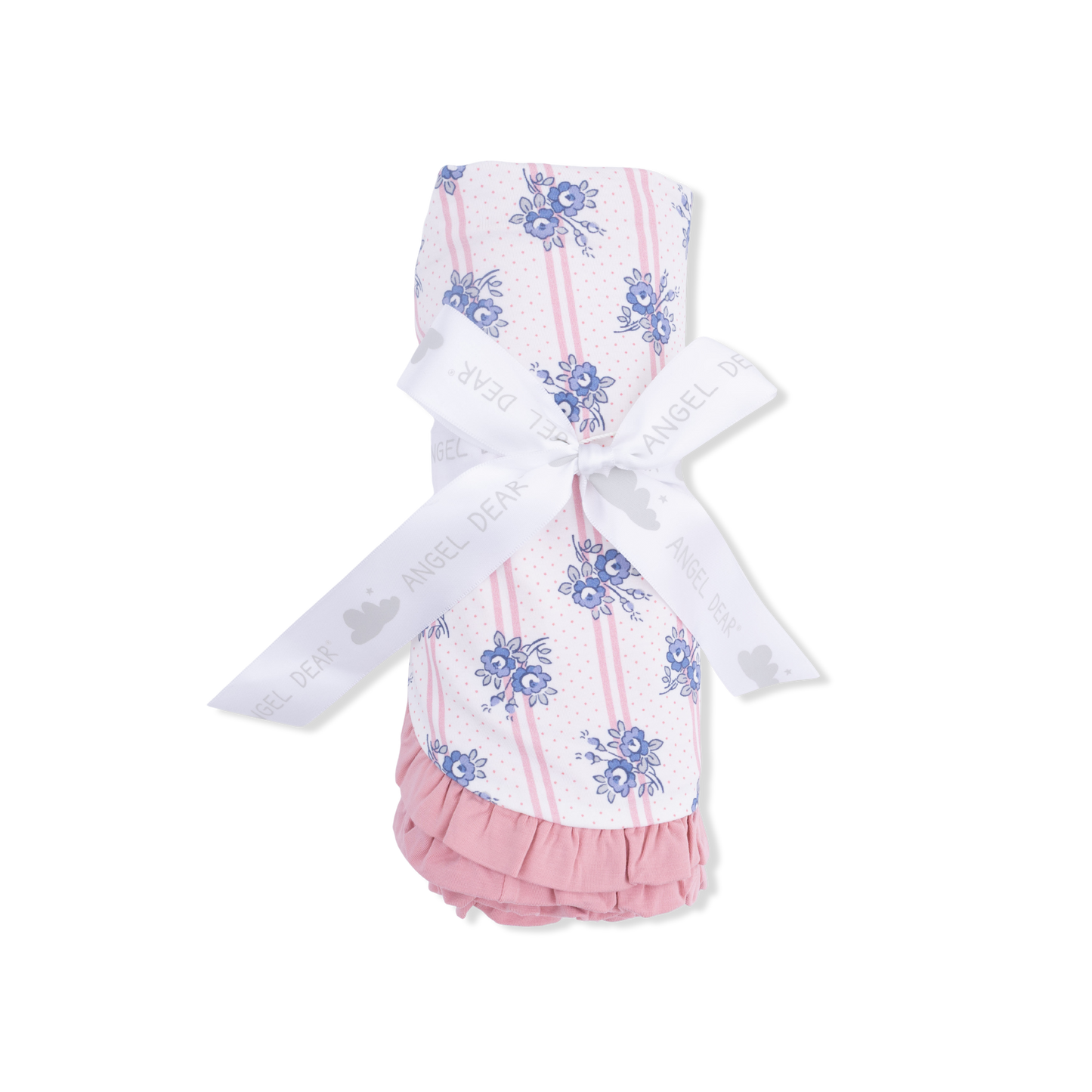 Stripe Dot Roses - Ruffle Blanket-Angel Dear